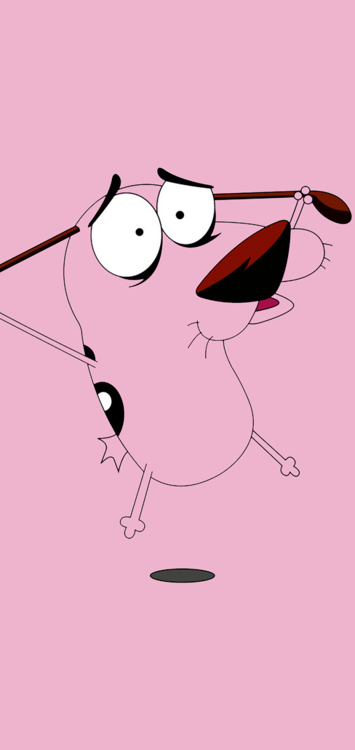 pink, courage the cowardly dog, tv show, dog Phone Background