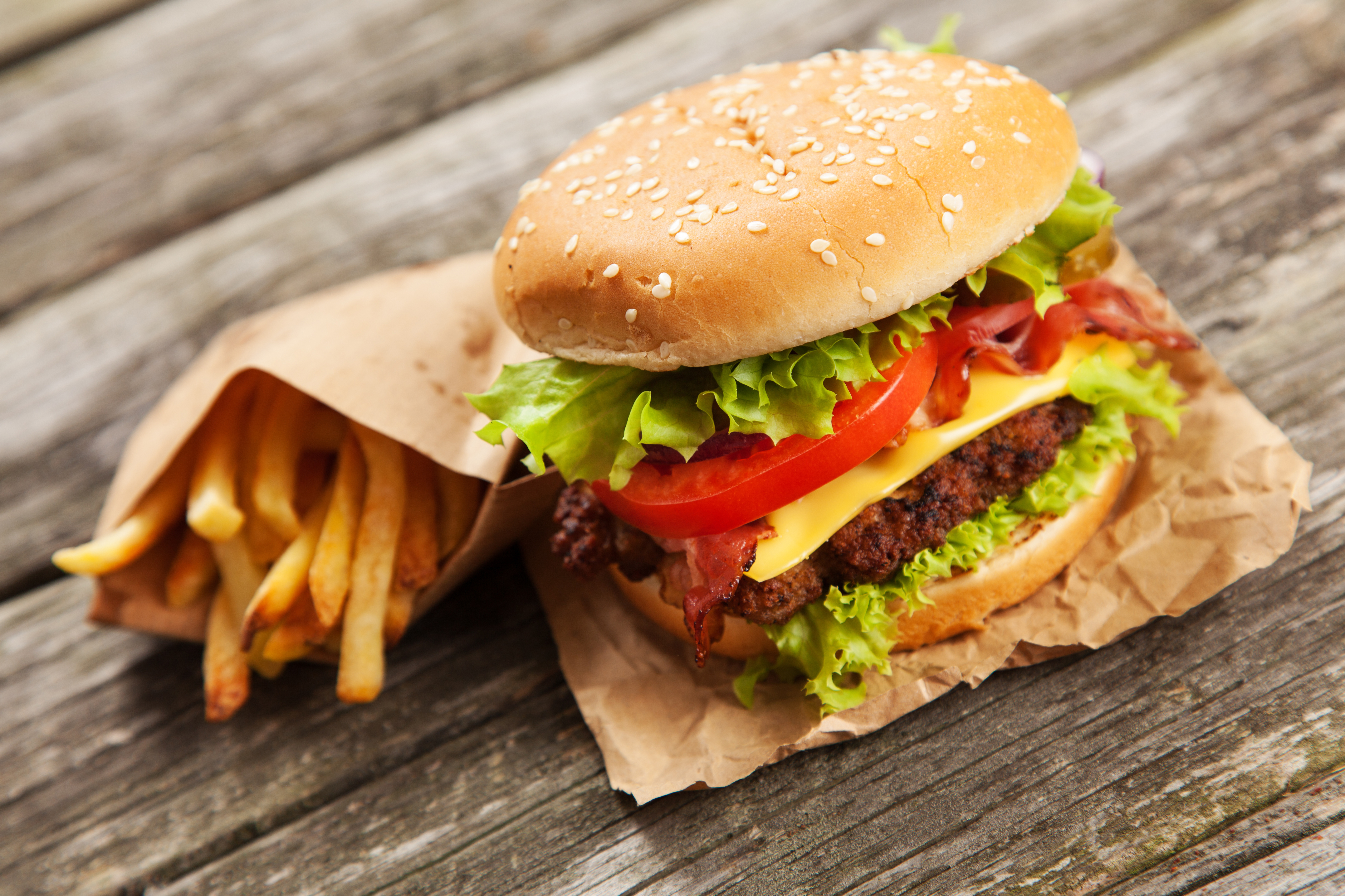 food, burger, french fries HD wallpaper