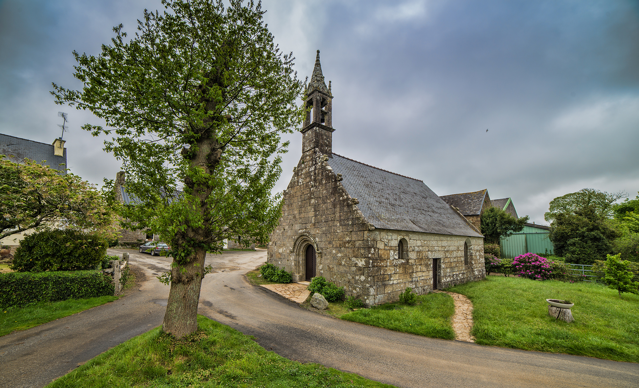 church, religious, country, france, tree, churches