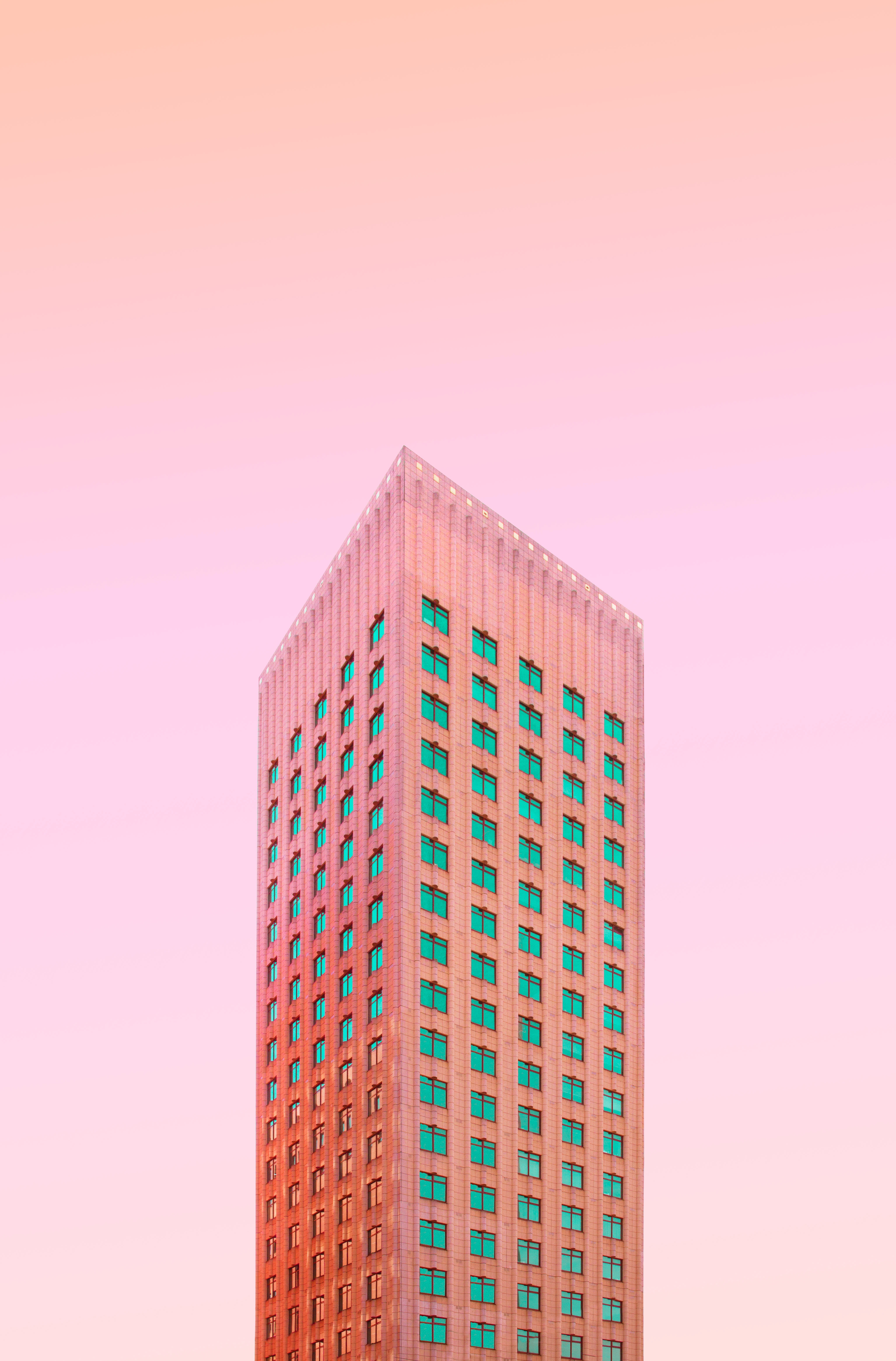 Download mobile wallpaper Building, Rotterdam, Facade, Netherlands, Architecture, Minimalism for free.