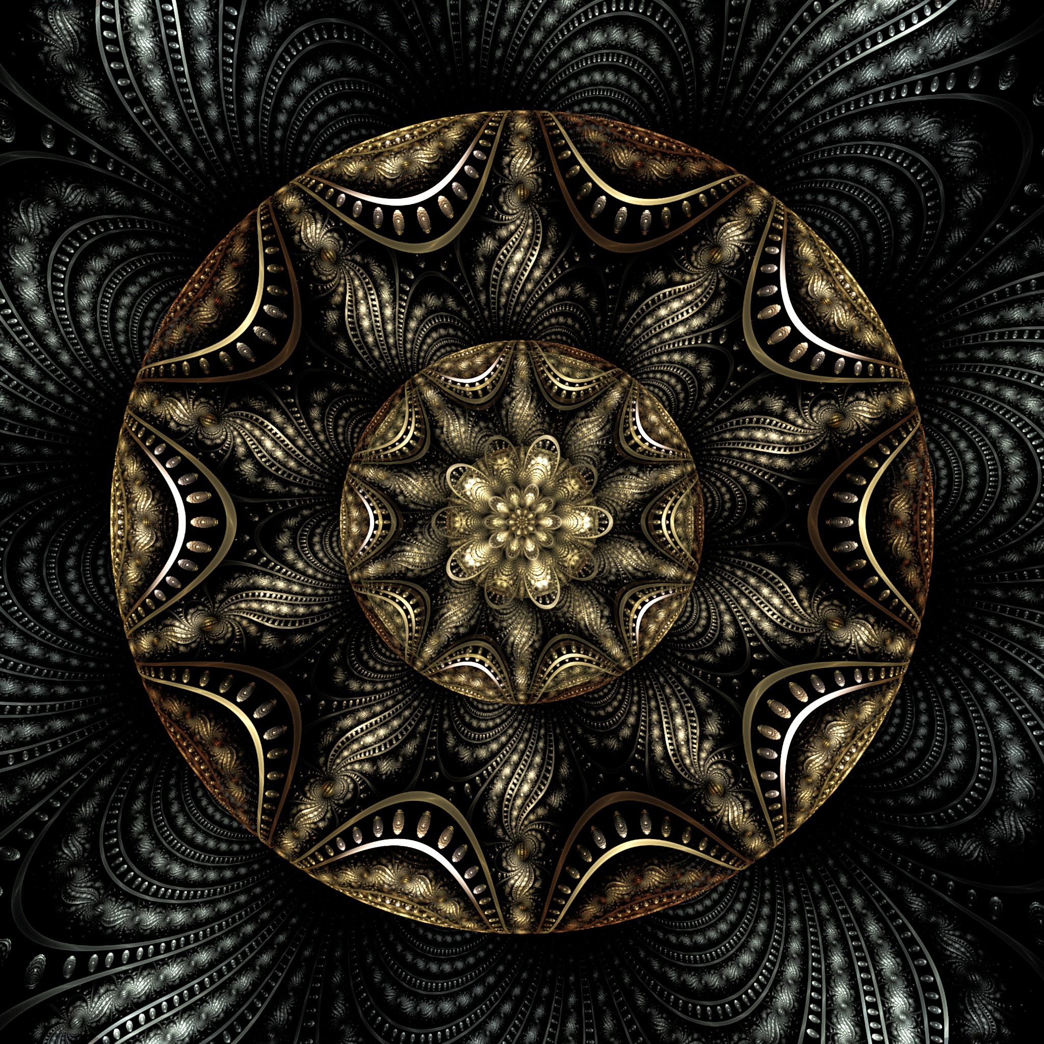 Download mobile wallpaper Fractal, Pattern, Intricate, Kaleidoscope, Confused, Abstract for free.