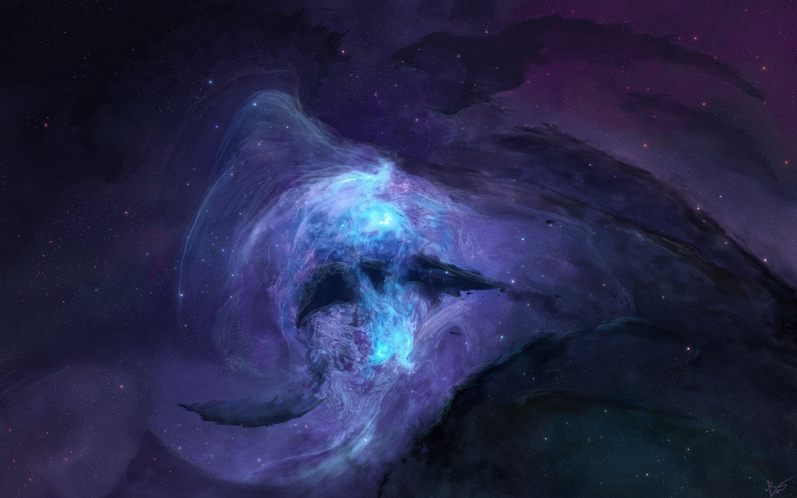 universe, nebula, dark, sky, stars, galaxy HD wallpaper