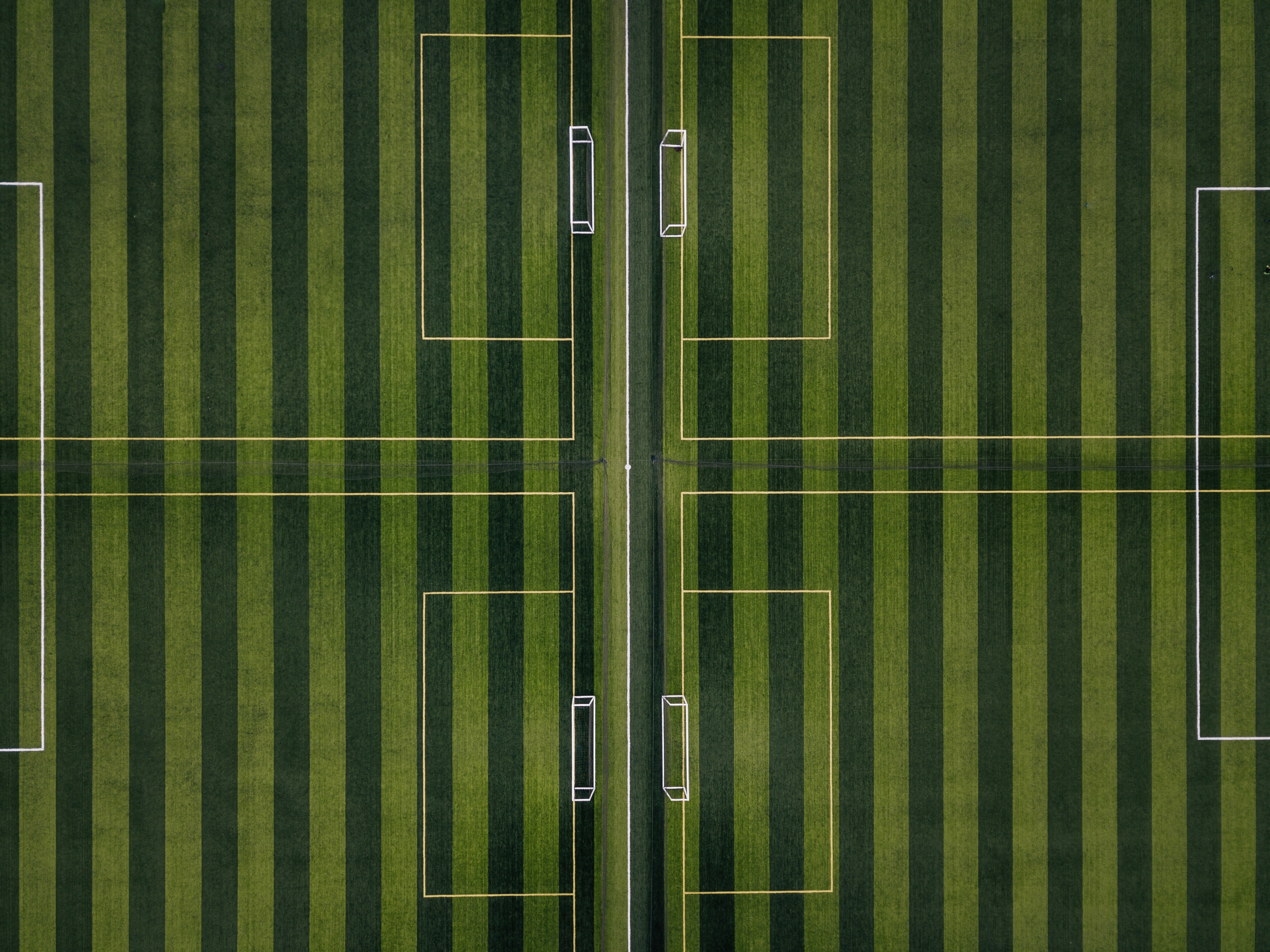 view from above, minimalism, football field