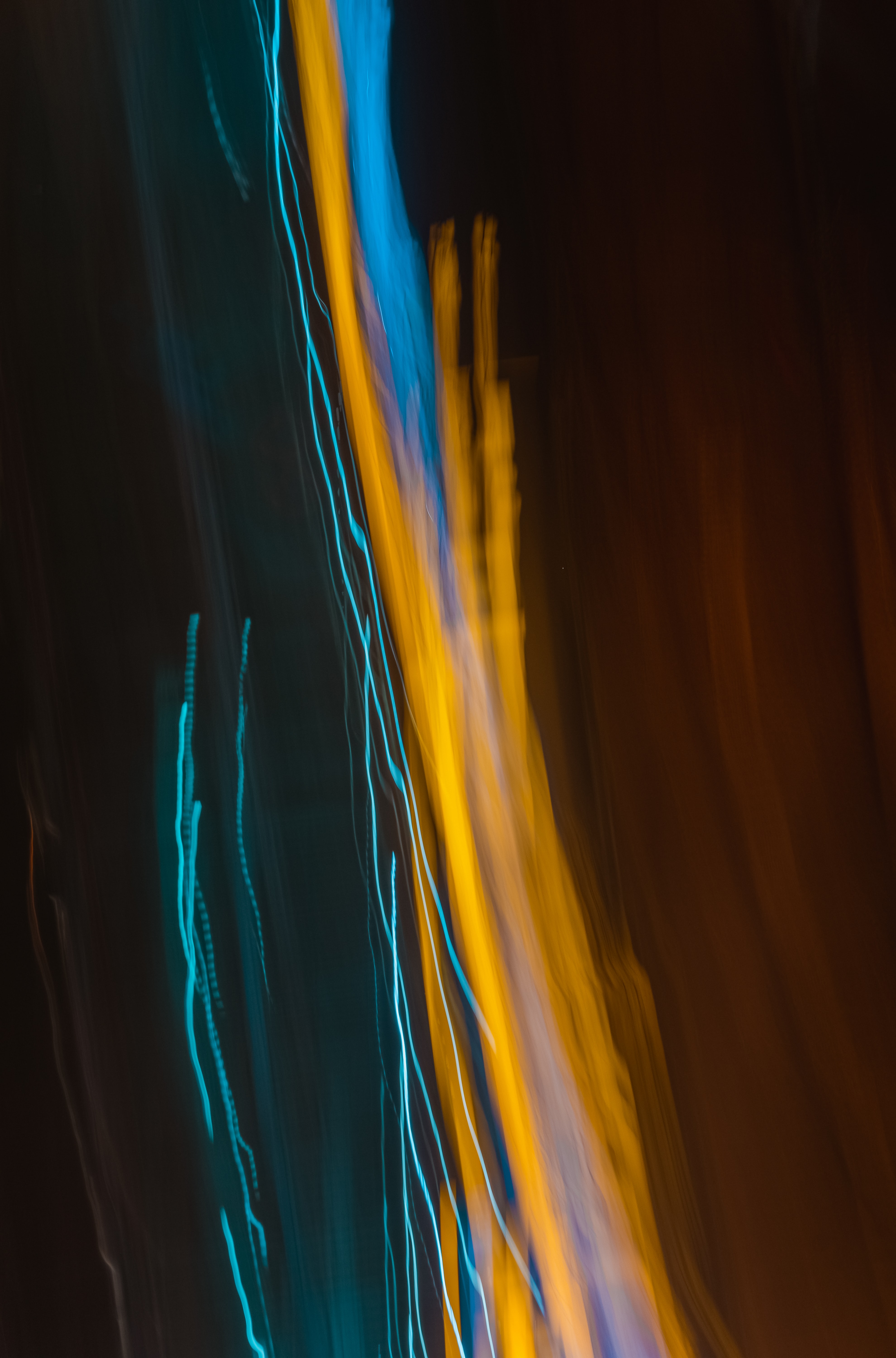 abstract, yellow, blue, shine, light, long exposure 4K for PC