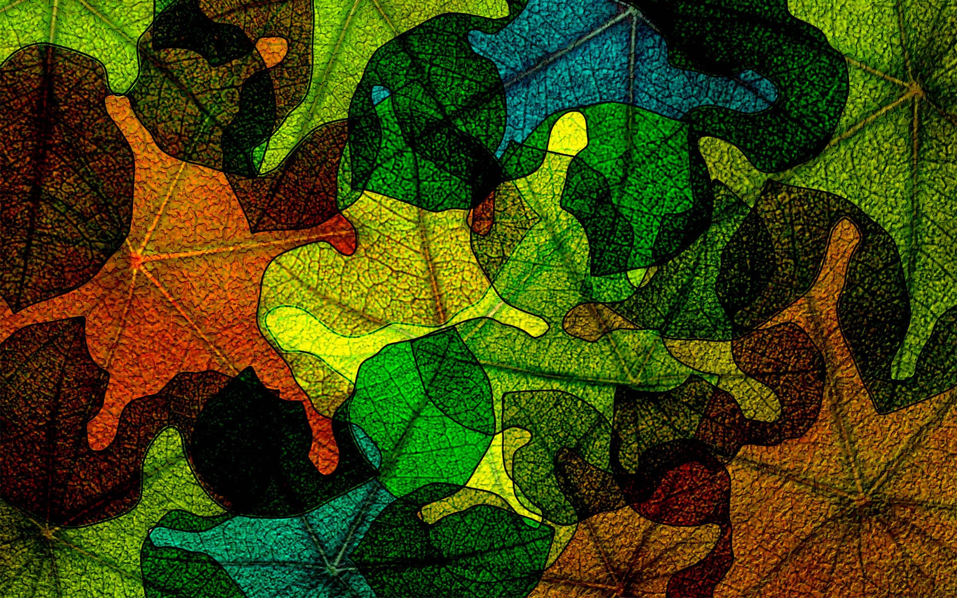 stained glass, artistic, leaf HD wallpaper
