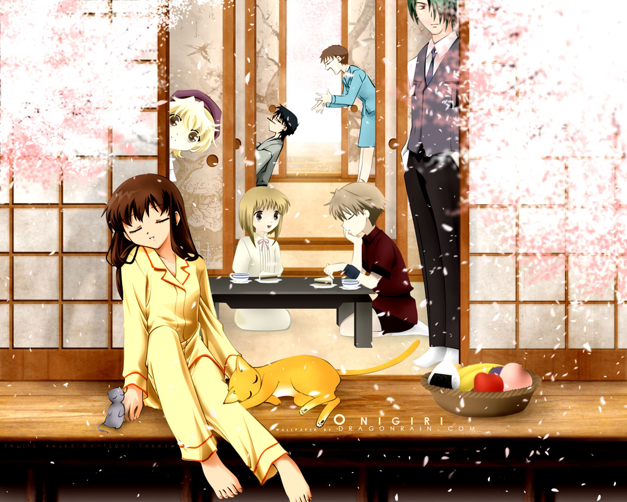 Mobile wallpaper: Anime, Food, Fruits Basket, Kyo Sohma, Tohru Honda, Yuki  Sohma, 1485720 download the picture for free.