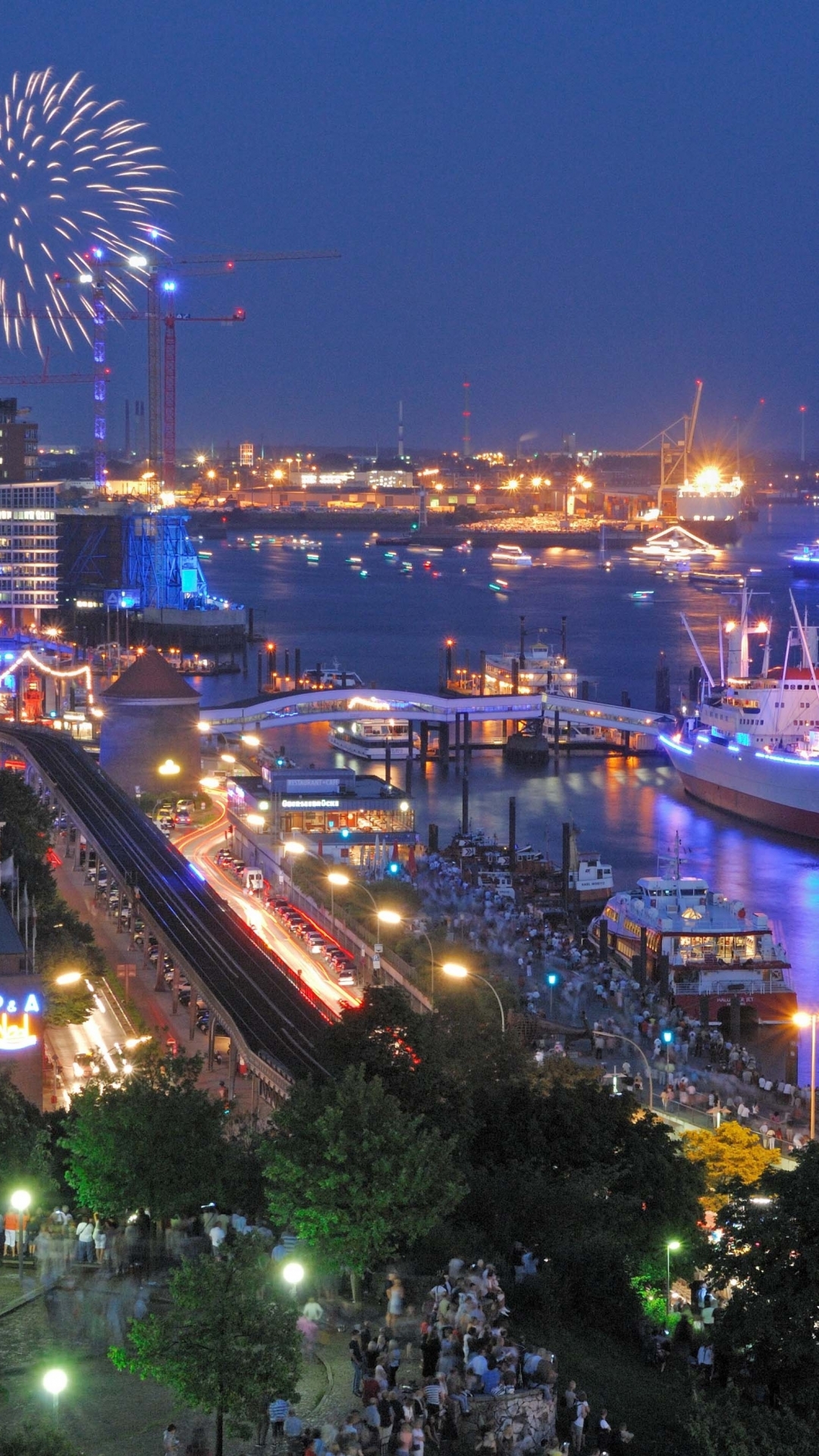 Wallpaper Hamburg, Germany, bridge, river, city 3840x2160 UHD 4K Picture,  Image