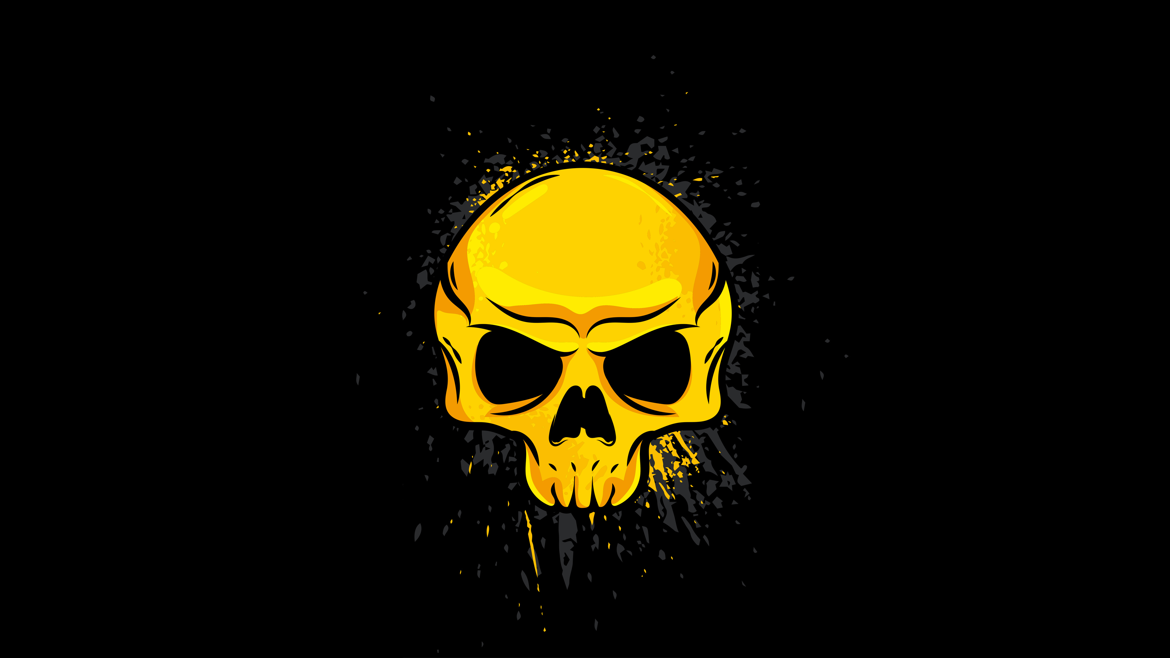 Эмблема черепа на черном фоне