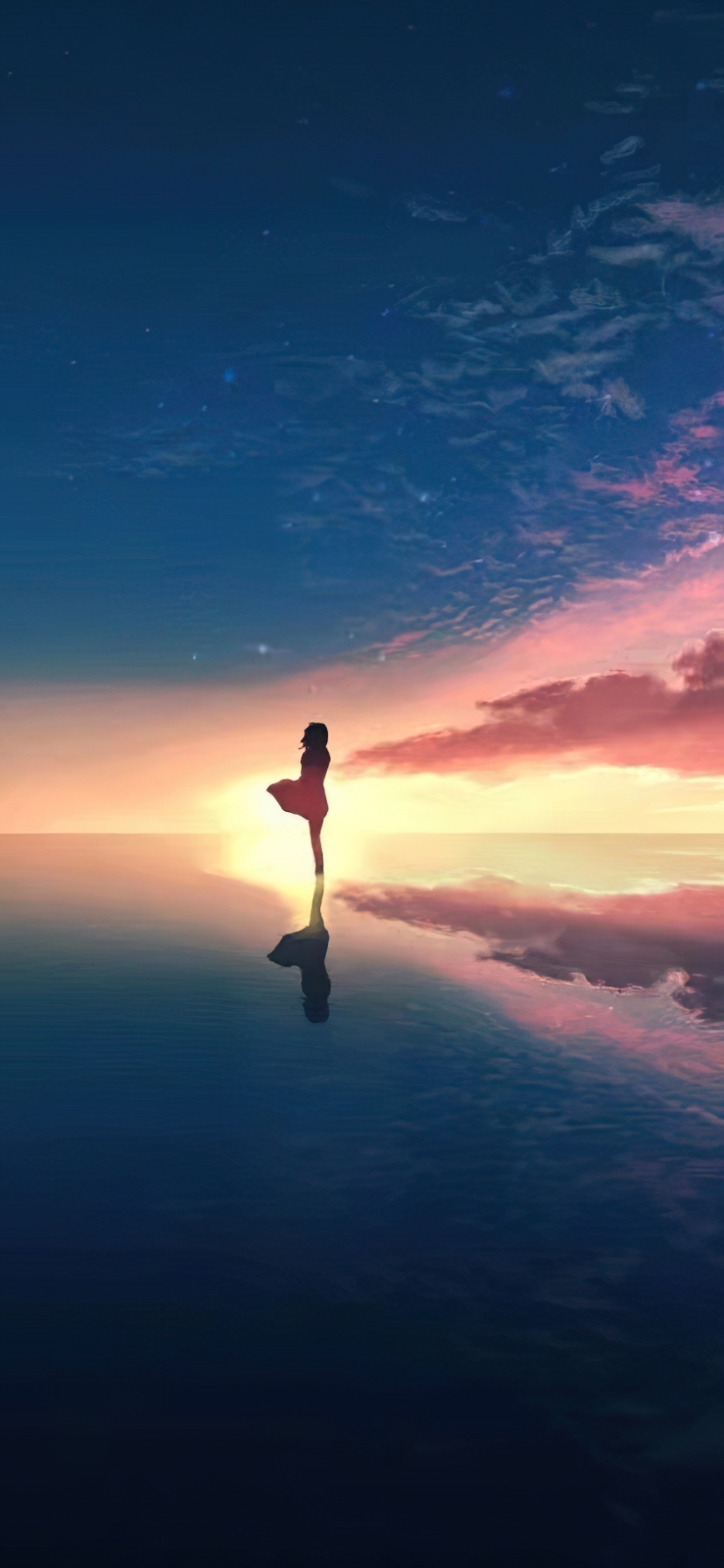 Anime Sunset HD Wallpaper by 画师JW