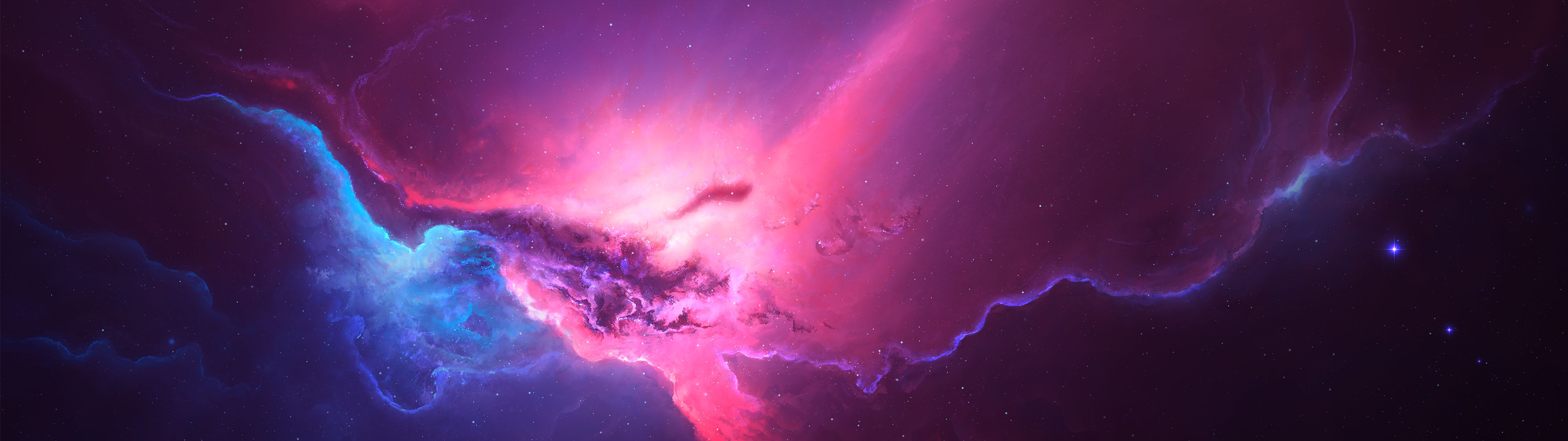pink, space, sci fi, nebula, blue, cosmos, red