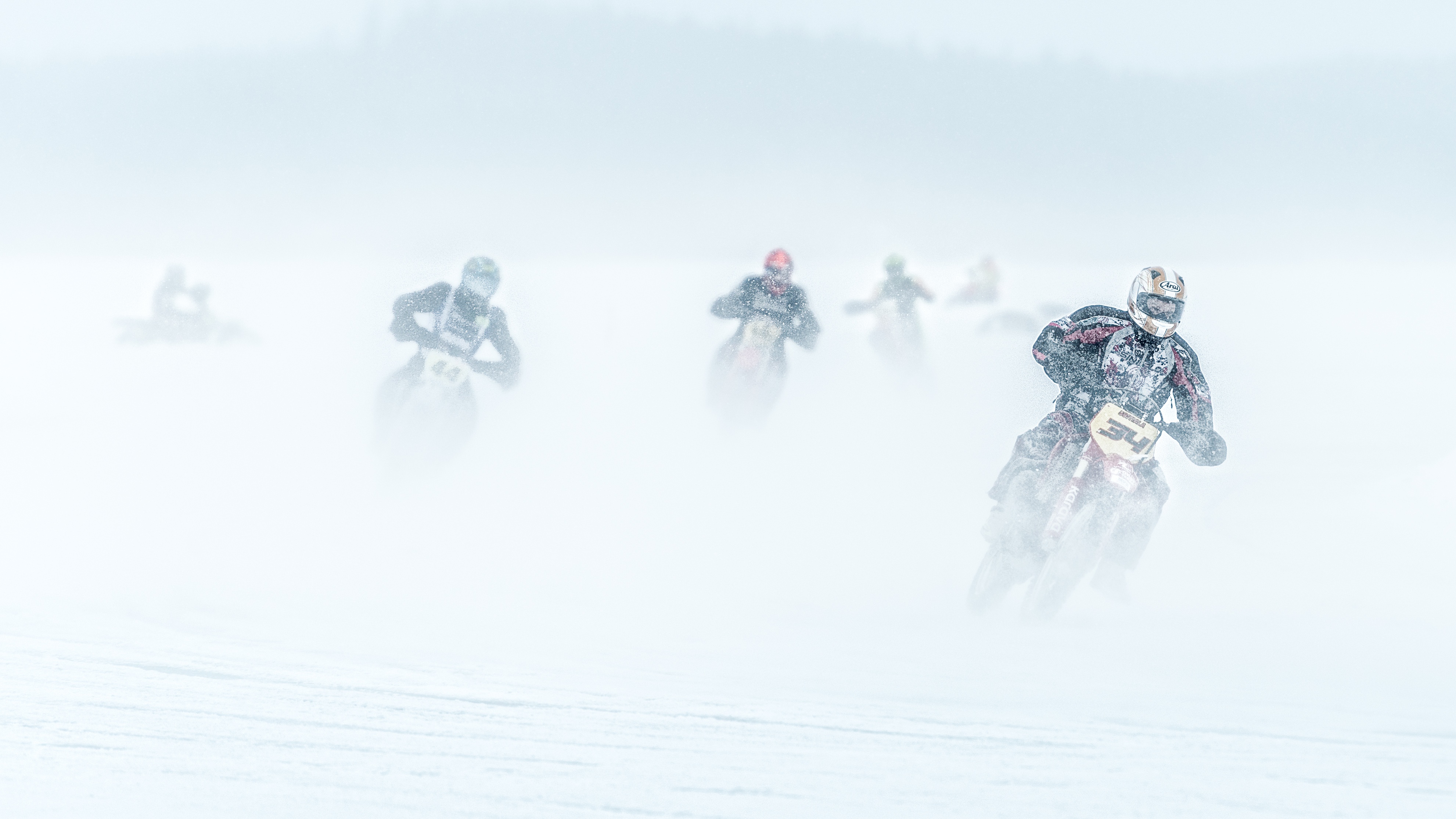 sports, motocross, motorcycle, race, snow, winter wallpaper for mobile