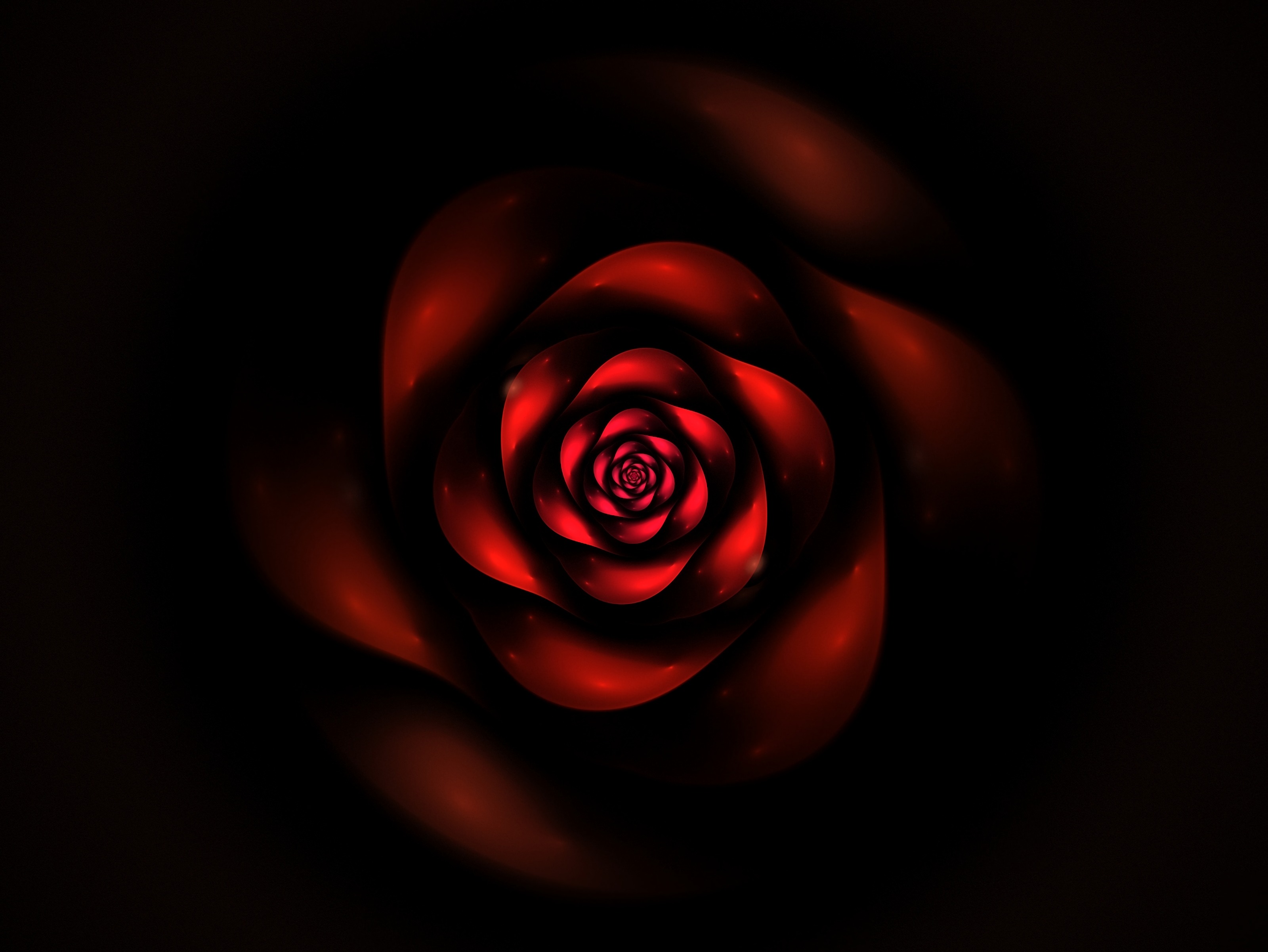 dark, abstract, red, fractal, swirling, involute wallpapers for tablet