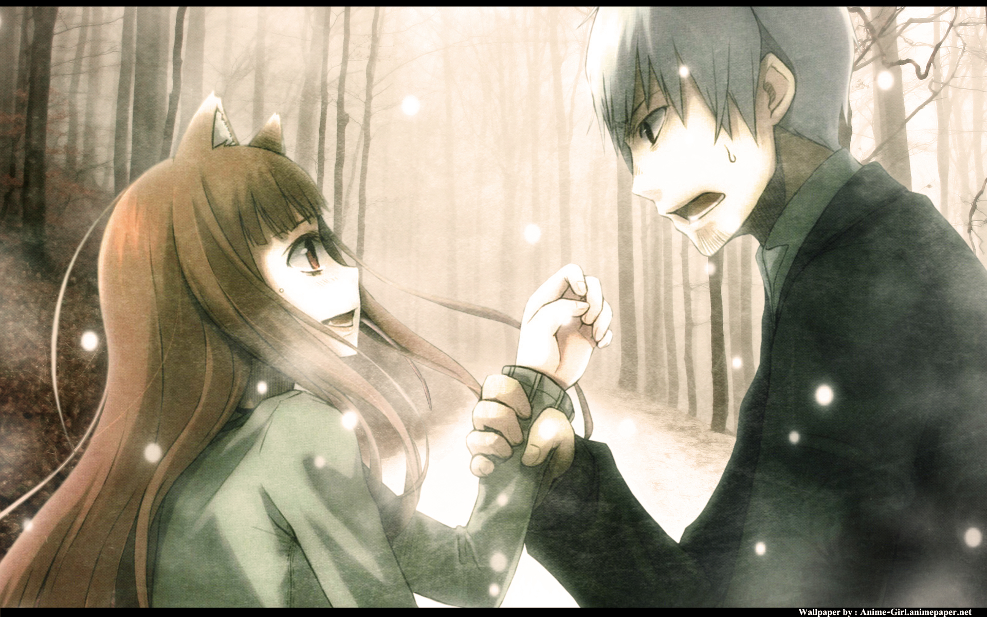 anime, spice and wolf, holo (spice & wolf), kraft lawrence HD wallpaper