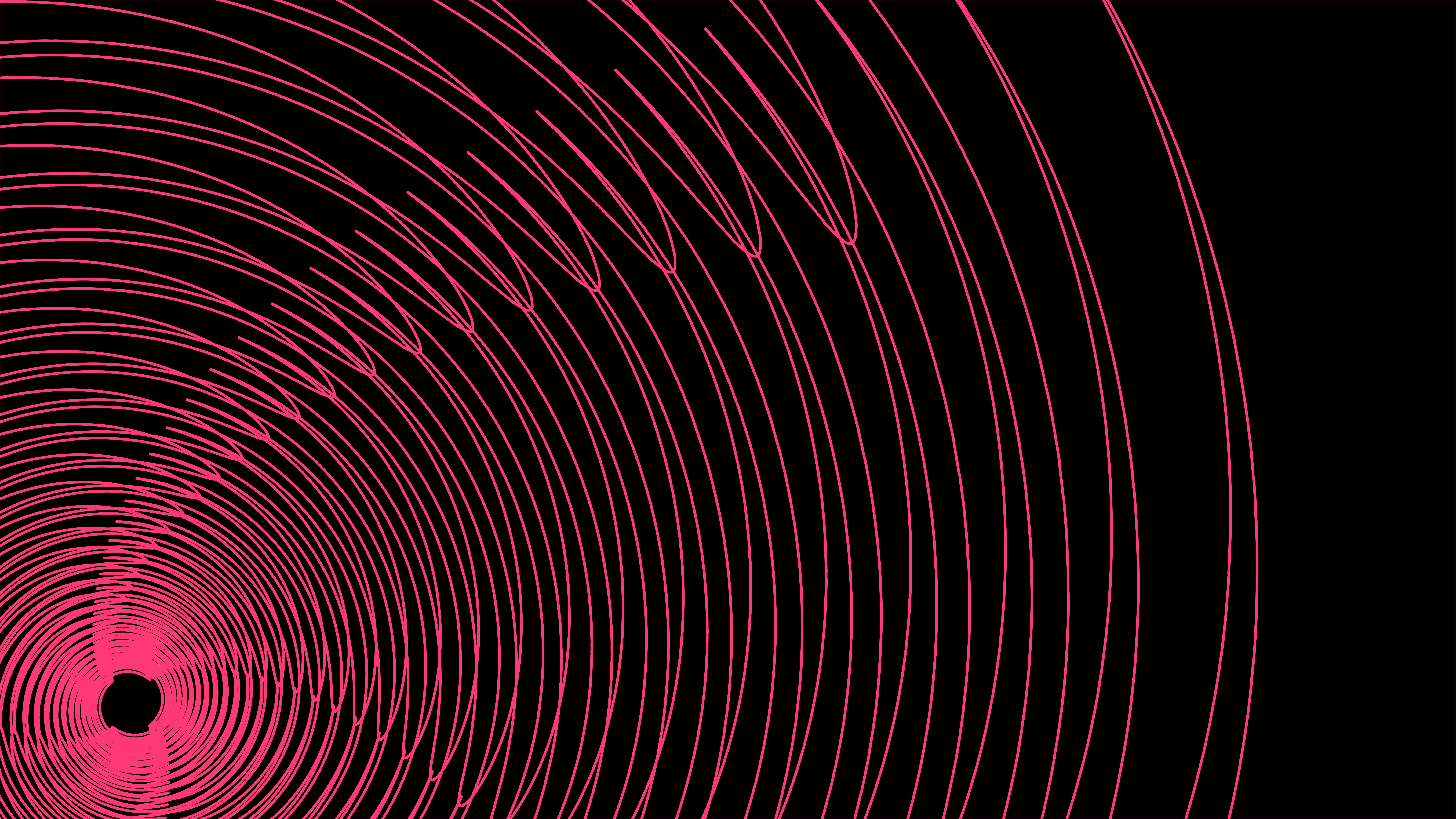abstract, fractal, lines, pink, spiral