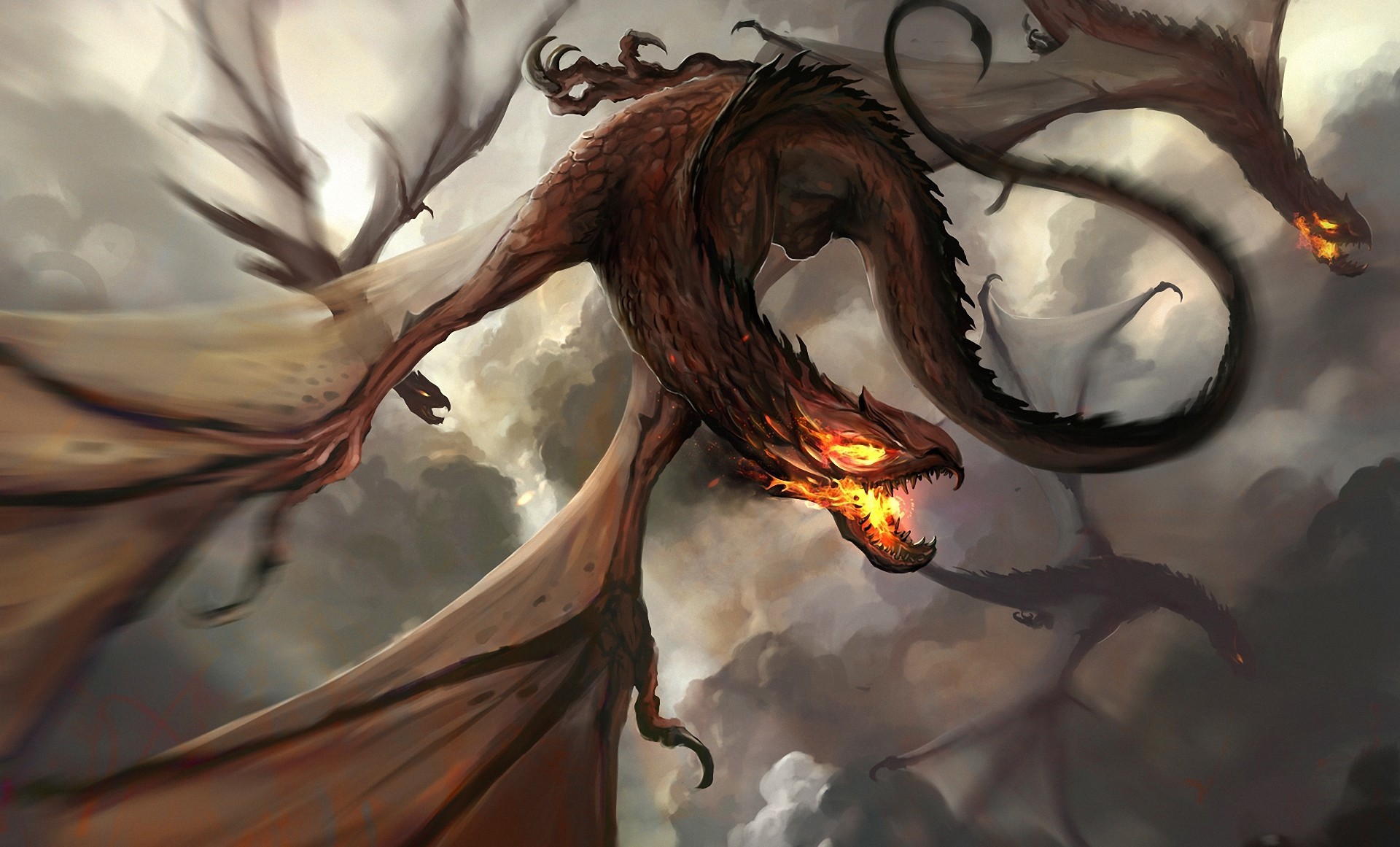 Огненный дракон арт виверна