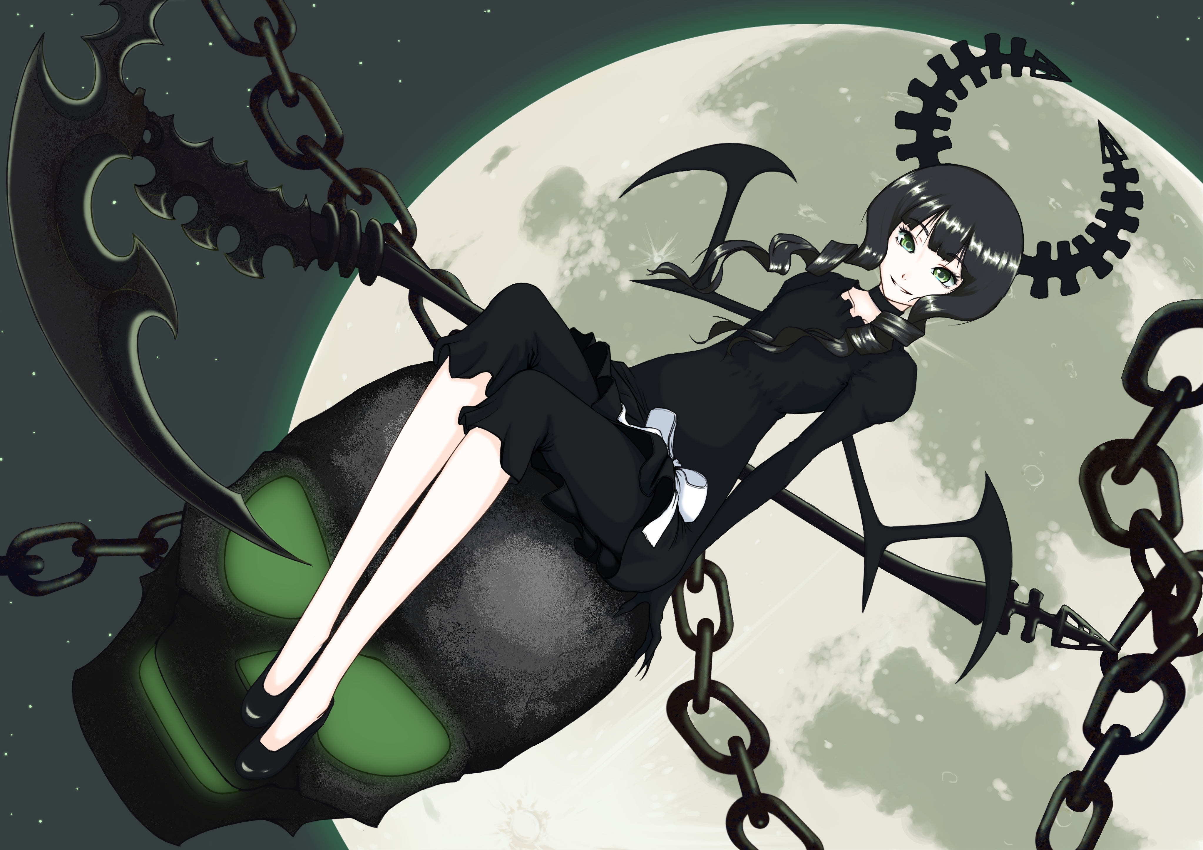anime, black rock shooter, dead master (black rock shooter) for android