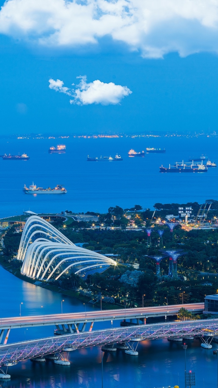 1298563 baixar papel de parede feito pelo homem, marina bay sands, arranha céu, cingapura, singapura, prédio, construção, noite - protetores de tela e imagens gratuitamente