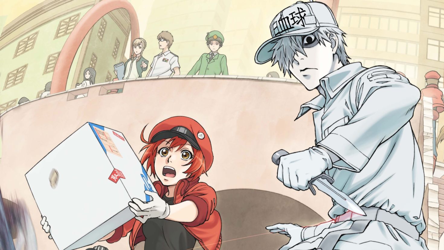 Клетки за работой. Hataraku Saibou эритроцит. Hataraku Saibou нейтрофил. Аниме Hataraku Saibou Red Blood Cell.