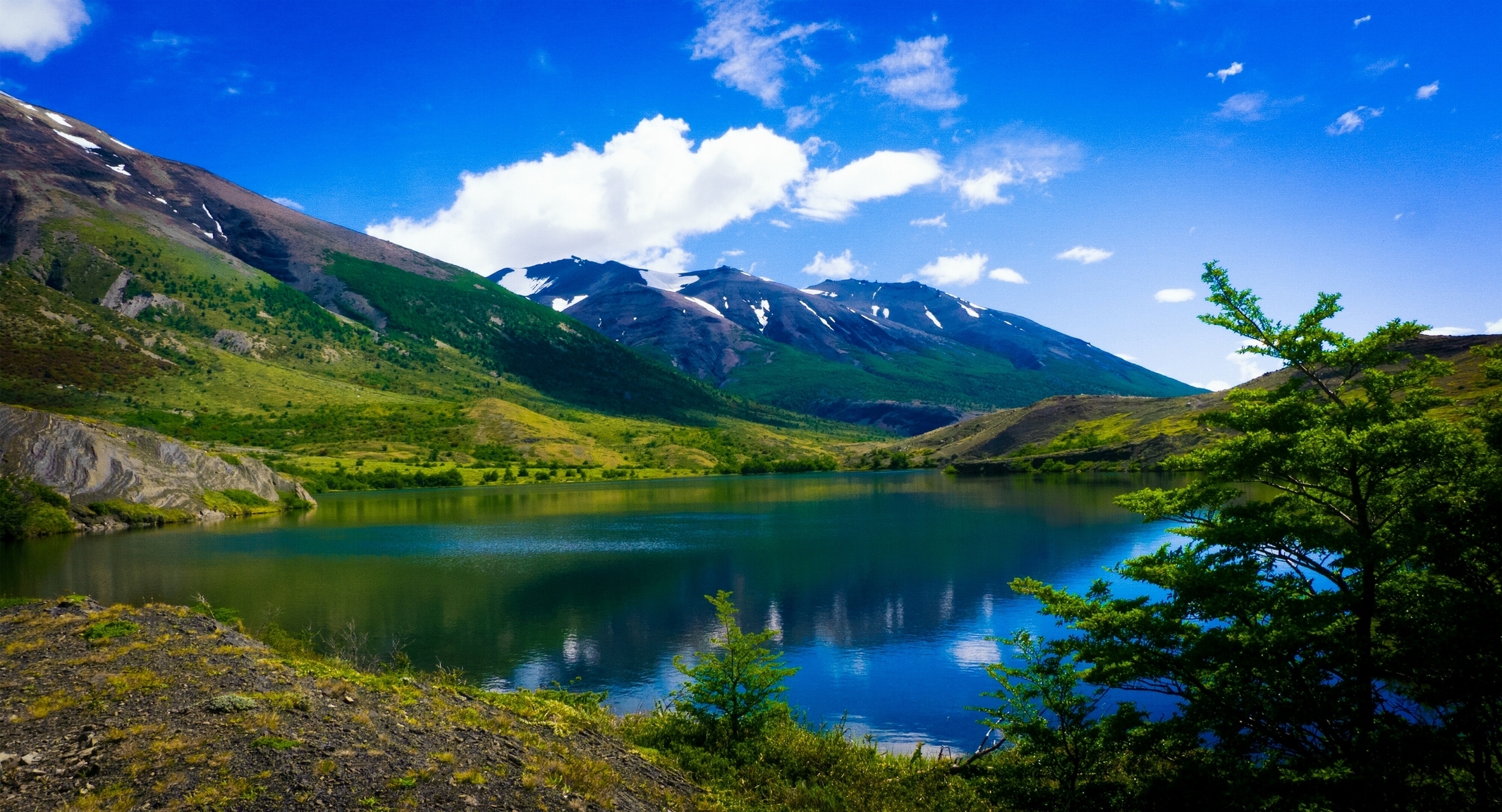 patagonia, earth, lake, chile, landscape, mountain, national park, reflection, lakes 1080p