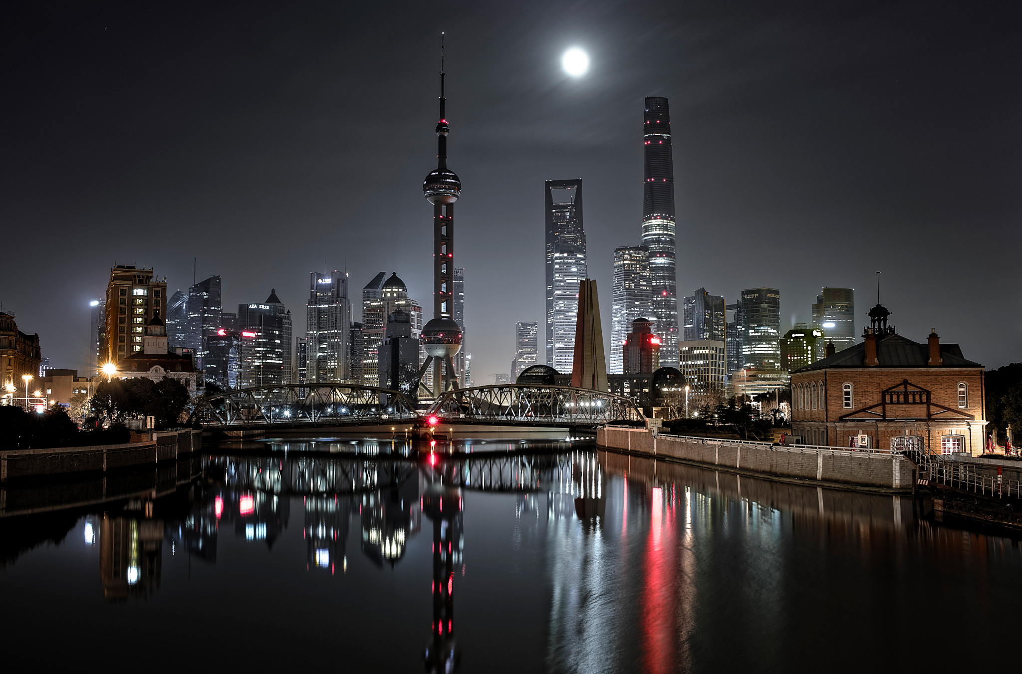 Китай ночной Шанхай