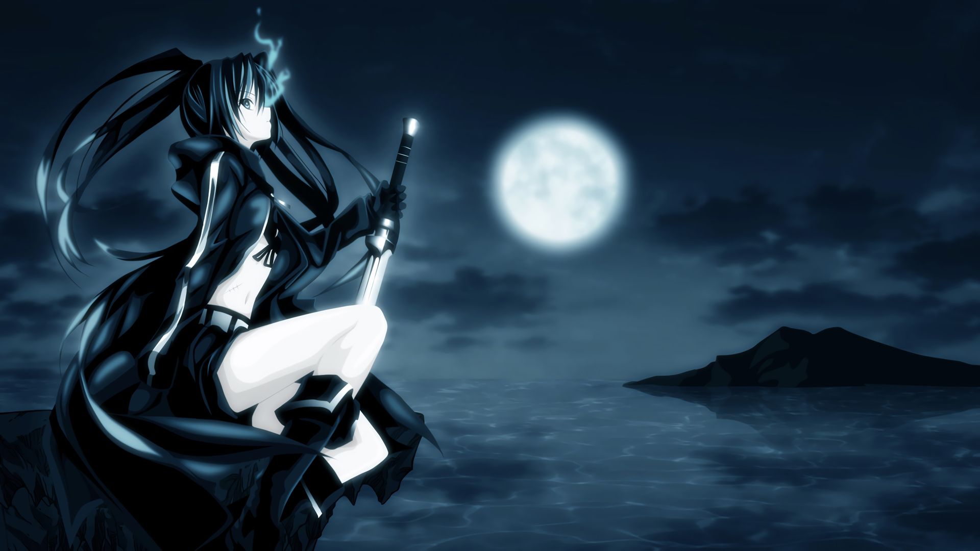 Anime Landscape Sky at night with a full moon Anime Background  Anime  background Night scenery Anime scenery wallpaper