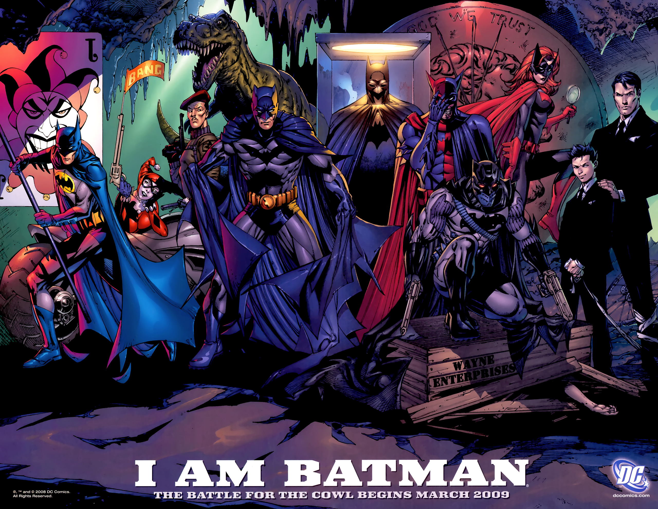 batman, comics, alfred pennyworth, batman: battle for the cowl, batwoman, damian wayne, harley quinn, jason todd, kate kane, tim drake
