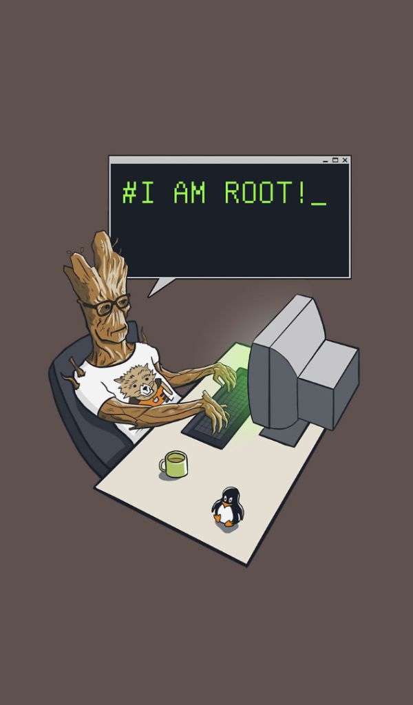Download mobile wallpaper Code, Computer, Movie, Humor, Minimalist, Guardians Of The Galaxy, Groot for free.