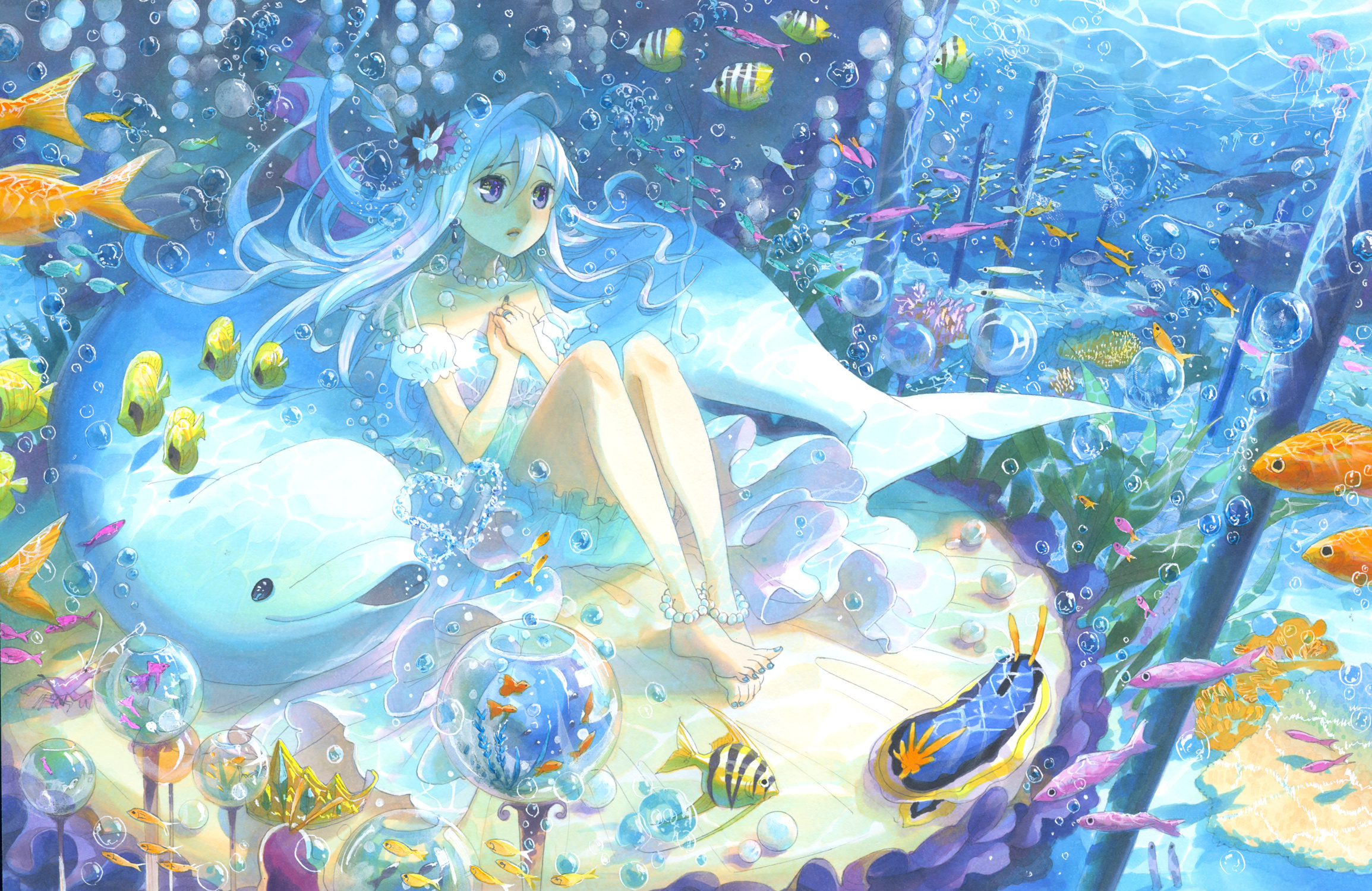 Подводный мир аниме