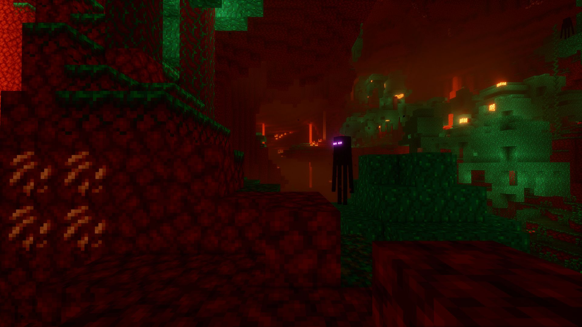 nether (minecraft), video game, minecraft, enderman lock screen backgrounds