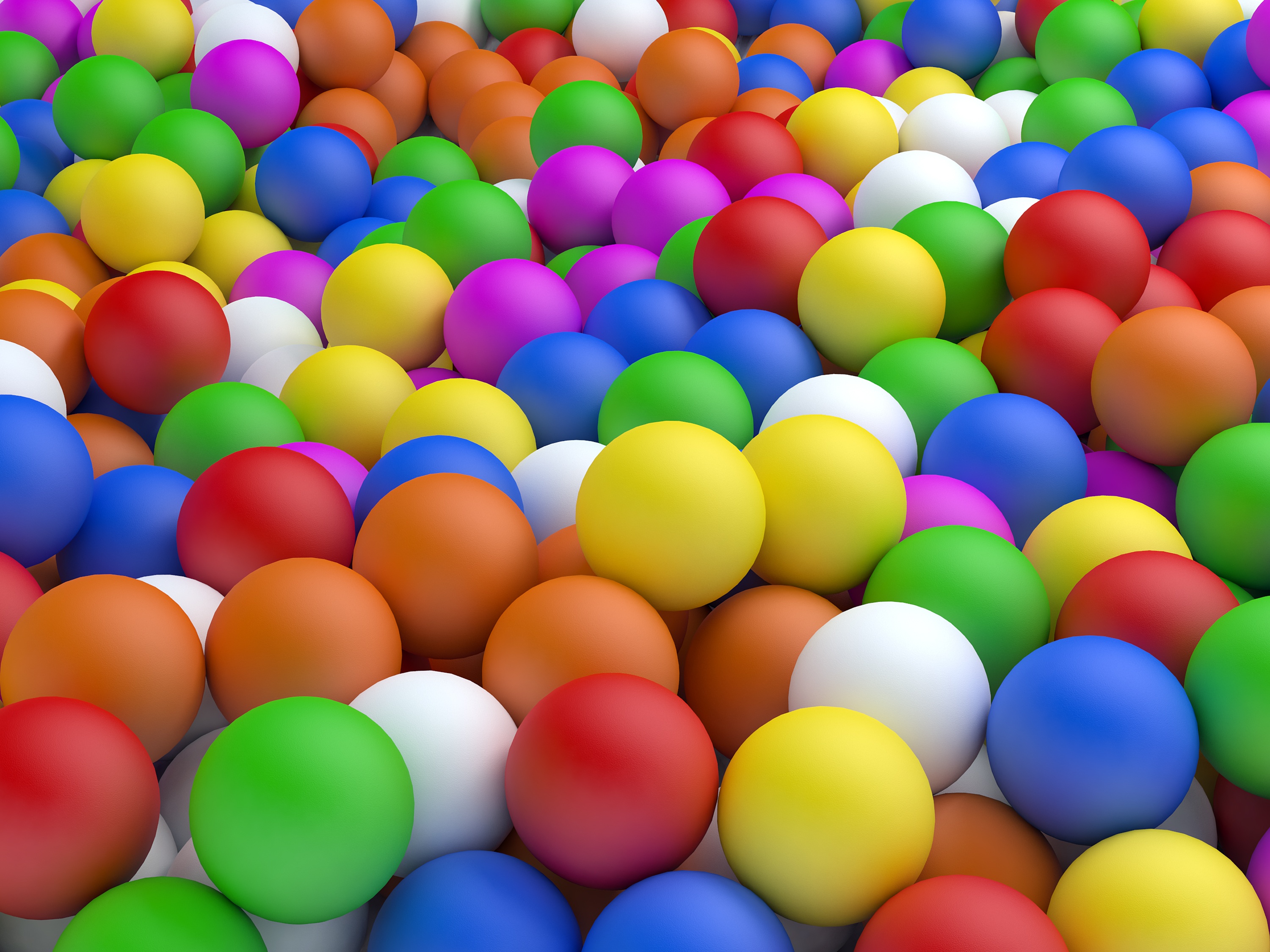3d, multicolored, balls