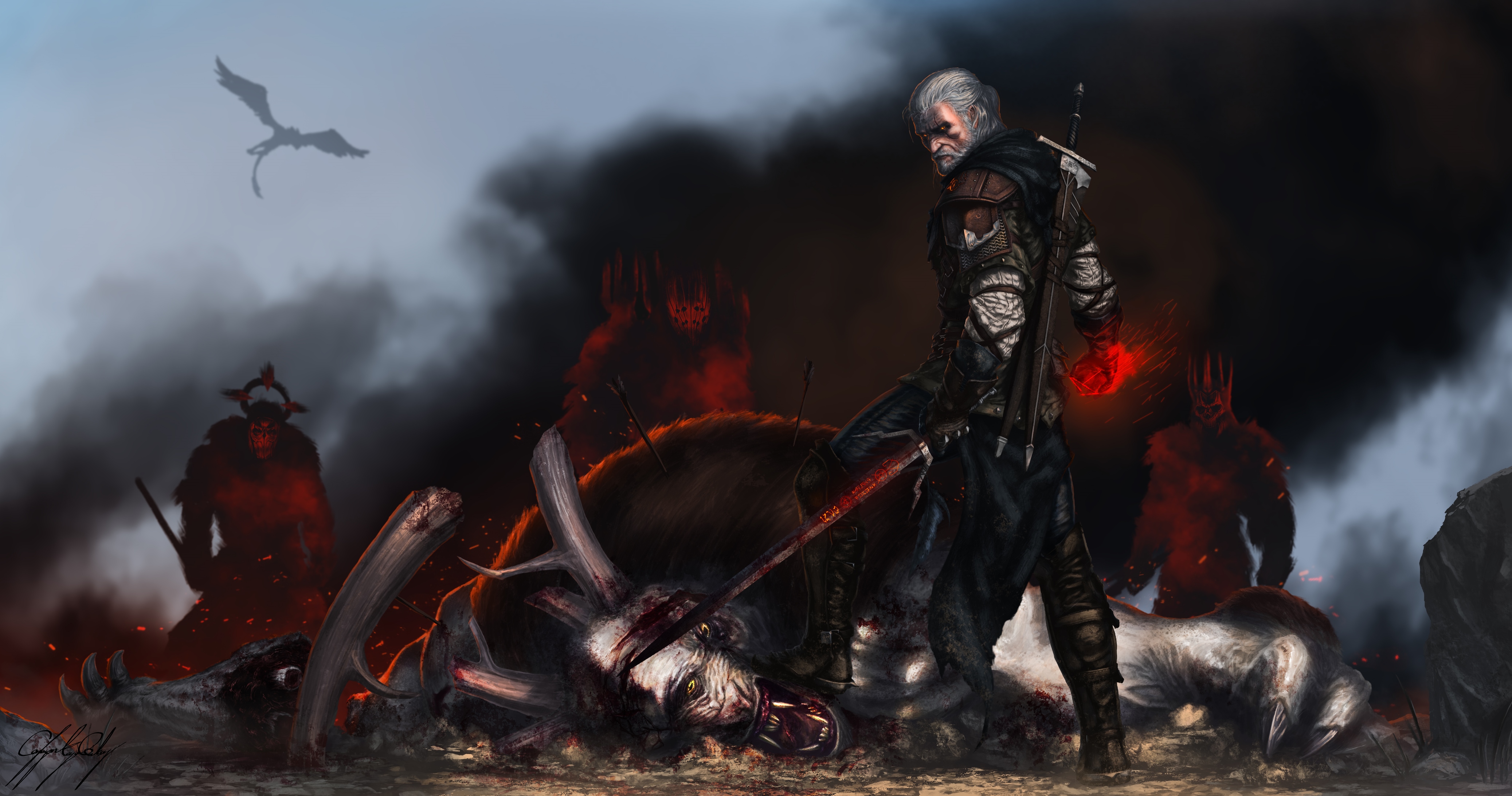 Witcher 3-Wild Hunt арт Дикая охота