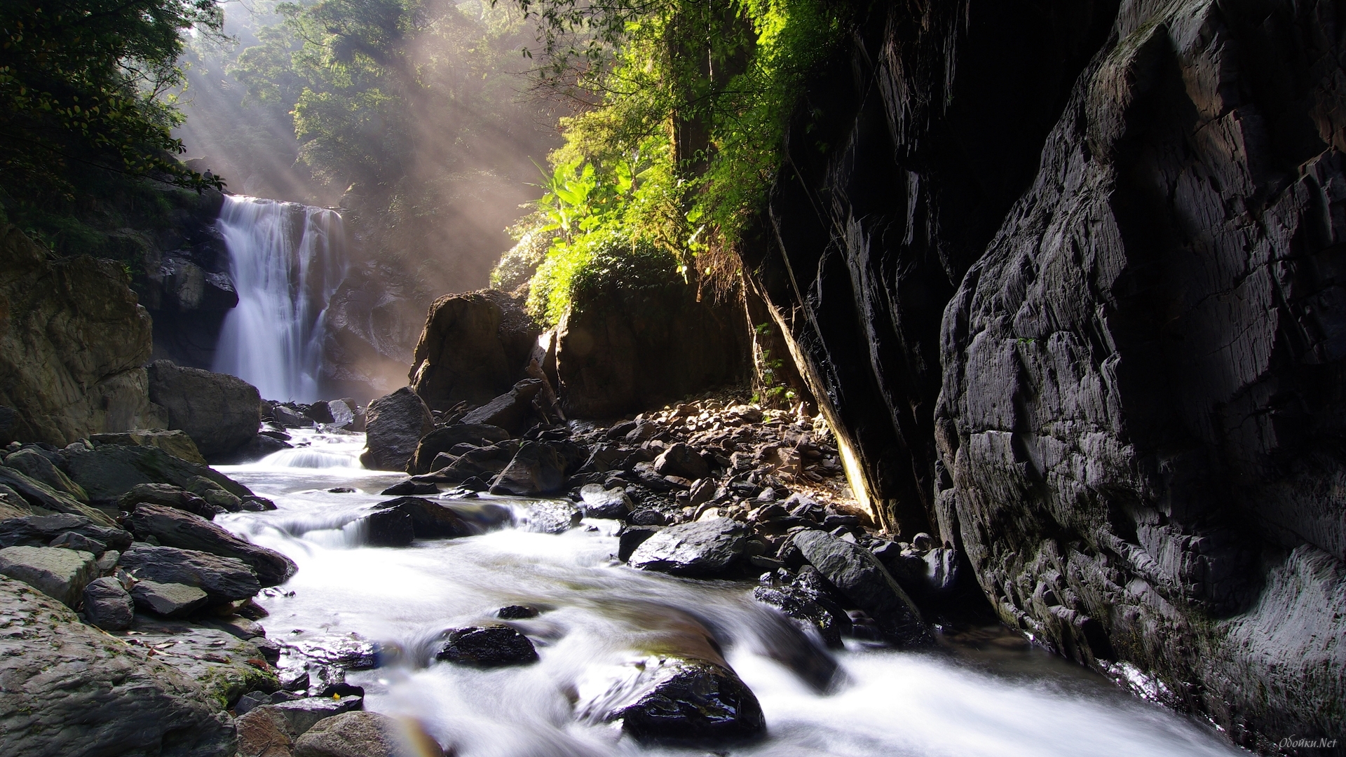 無料モバイル壁紙川, 滝, 風景をダウンロードします。