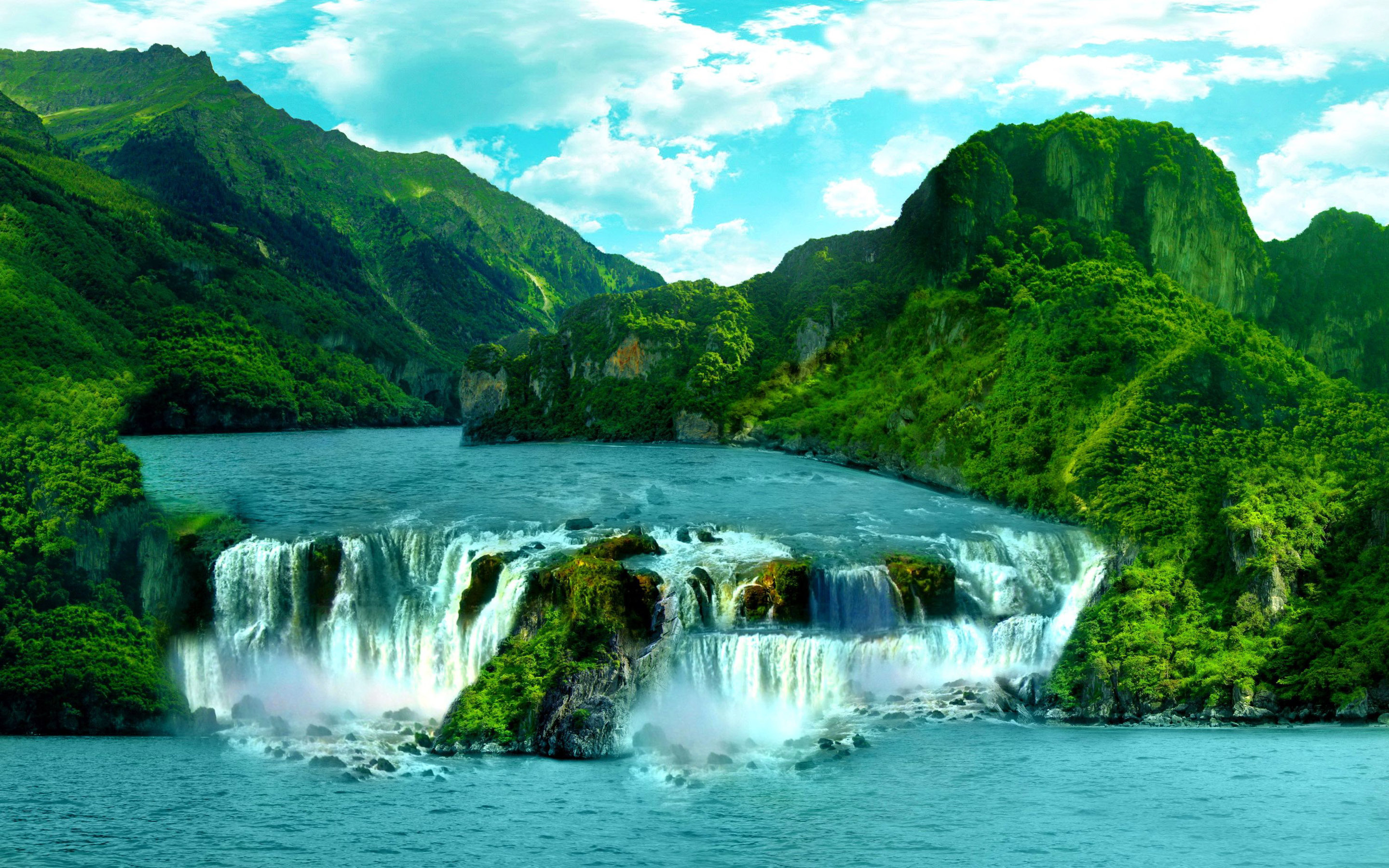 Тропические водопады