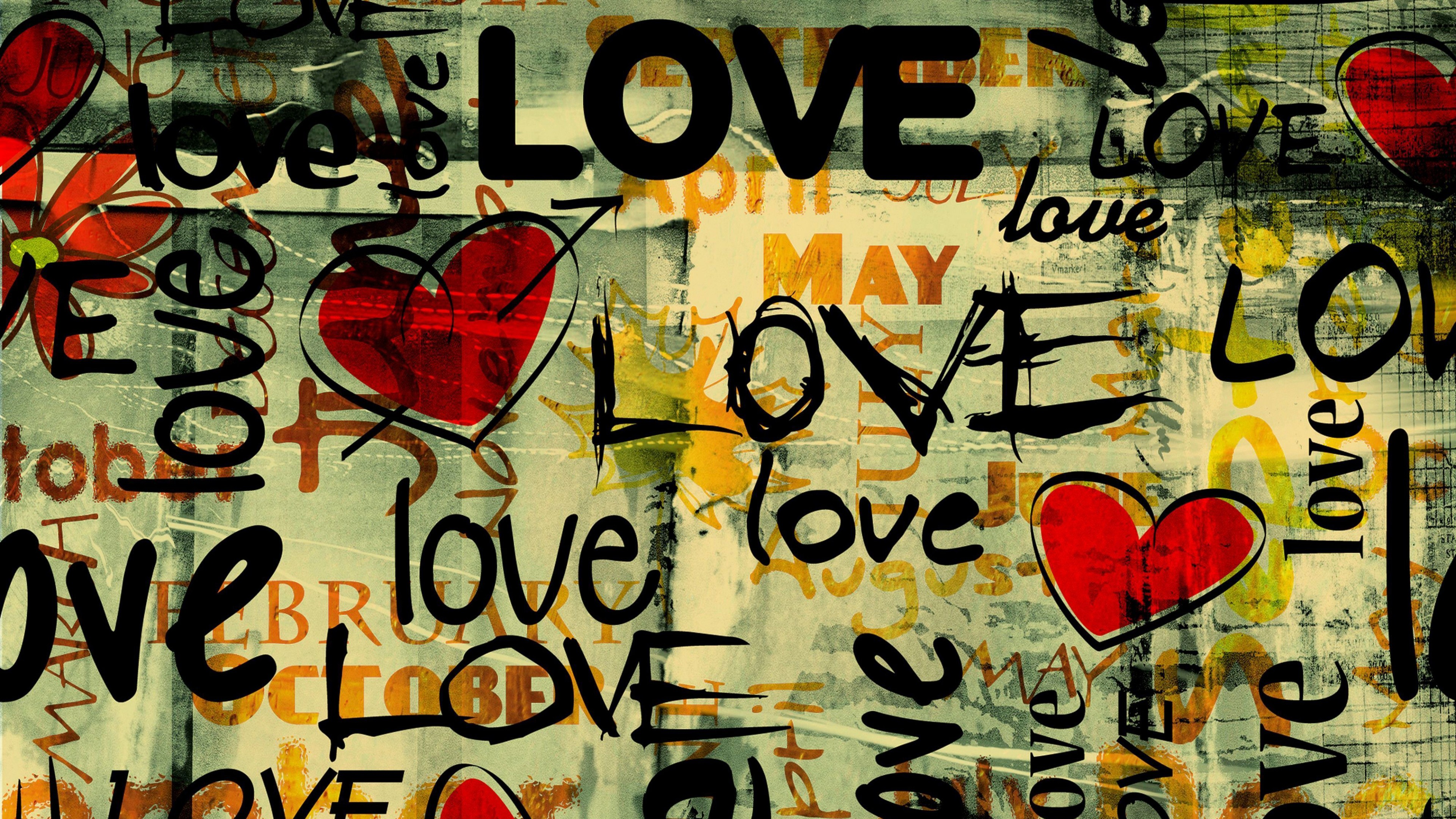 love, artistic, heart 8K