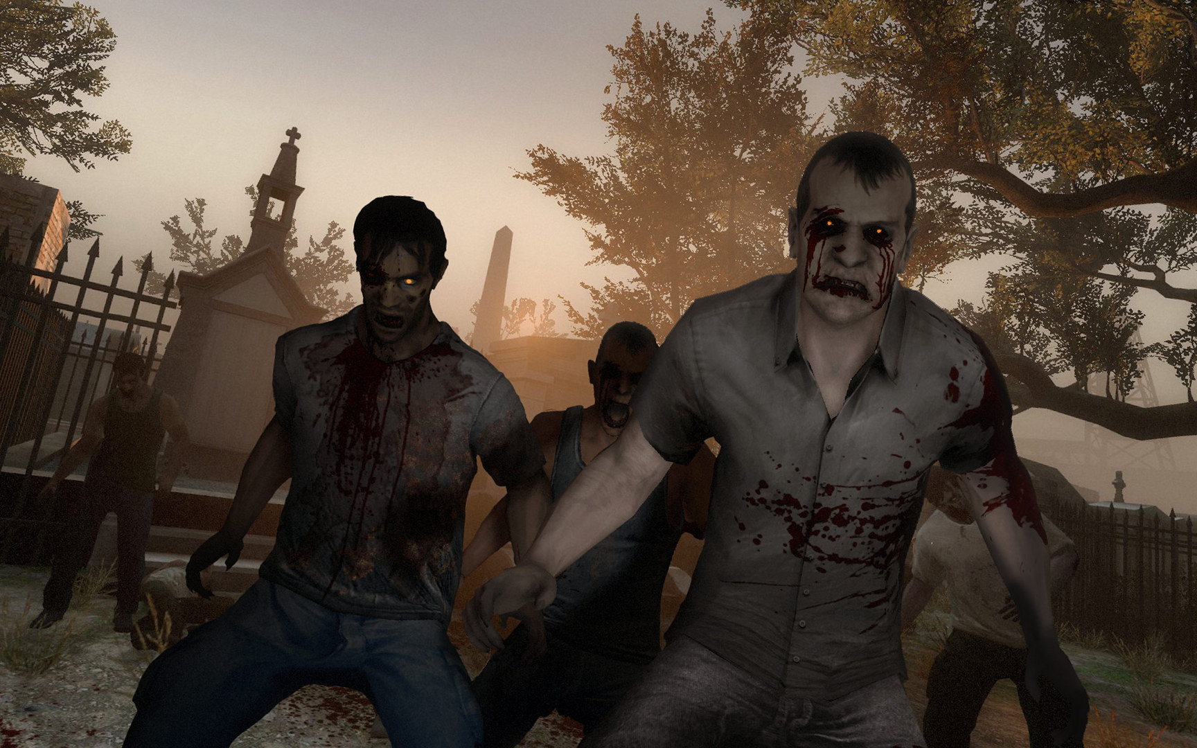 video game, left 4 dead 2, church, dark, zombie, left 4 dead Full HD