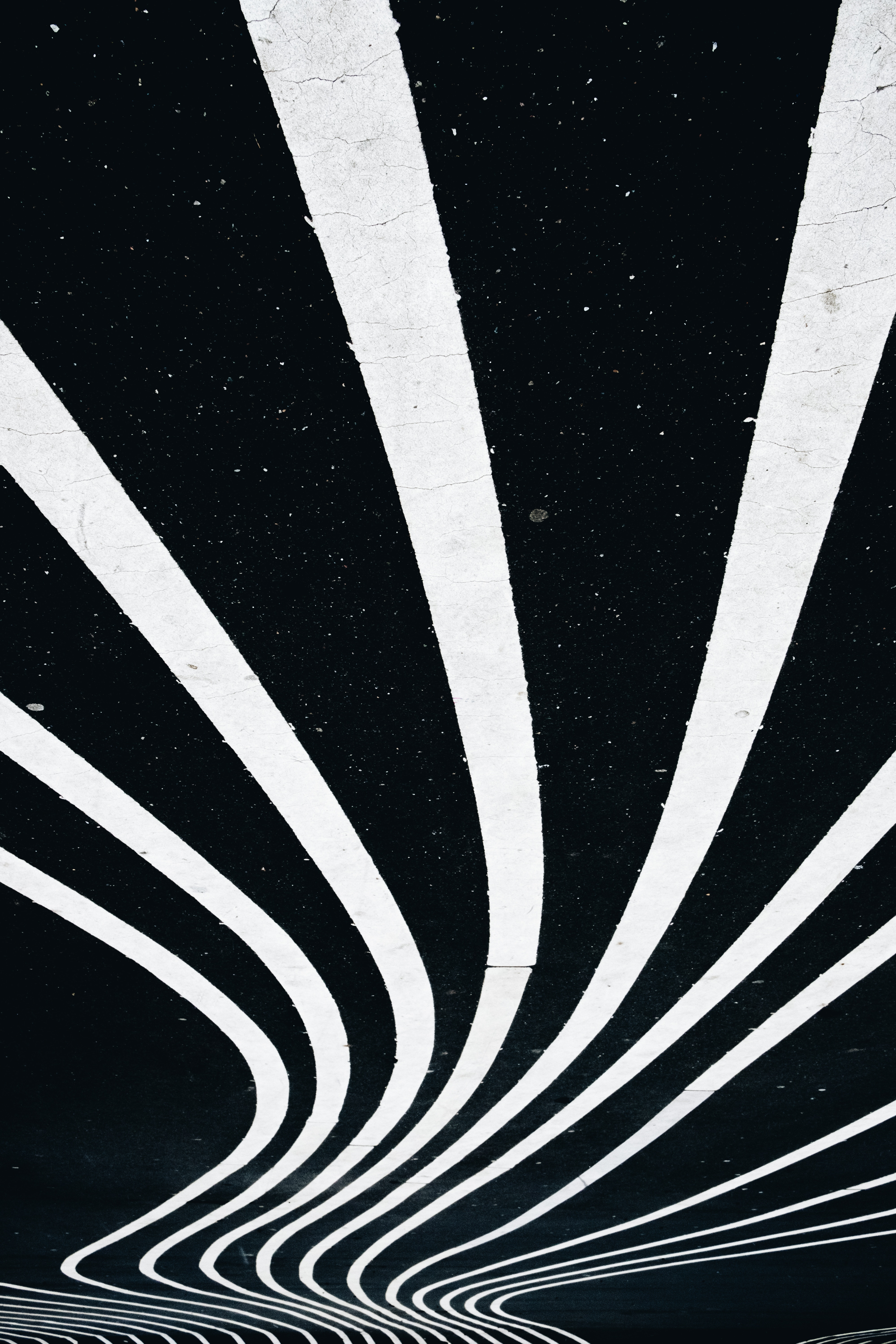 paint, textures, texture, lines, stains, spots, stripes, streaks, winding, sinuous, black and white phone wallpaper