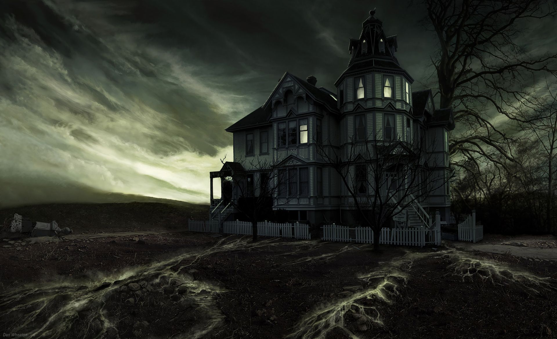 abandoned, haunted house, victorian, dark, house wallpaper for mobile