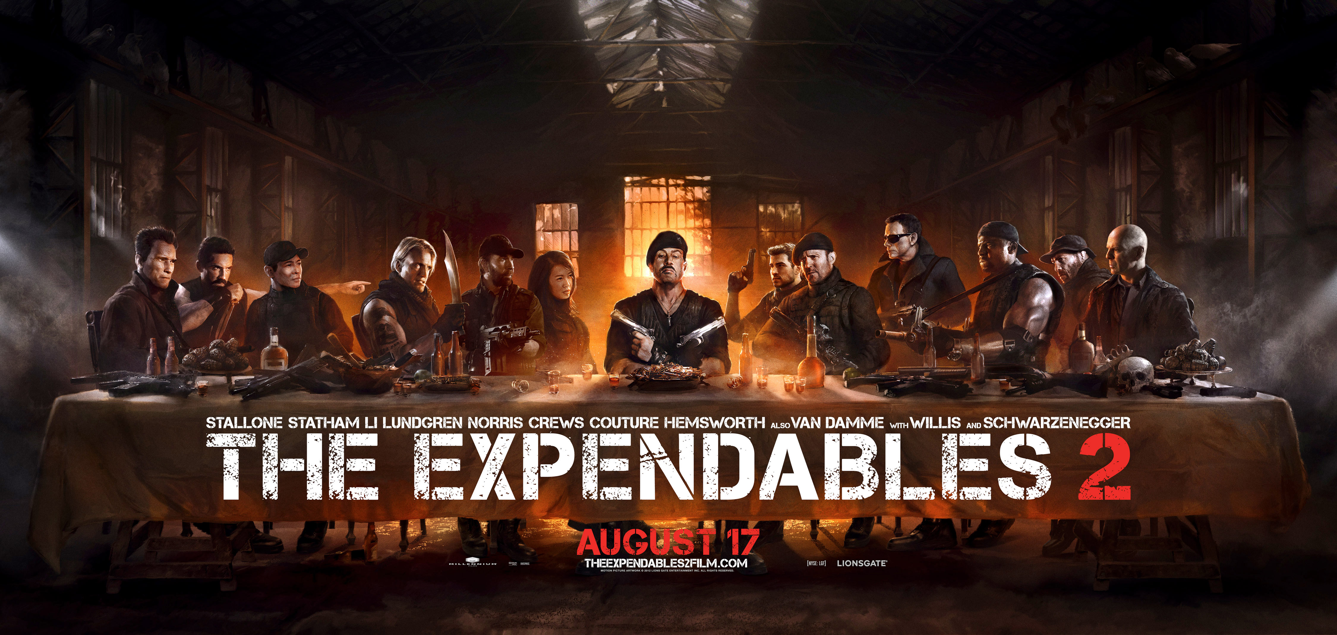 movie, the expendables 2, arnold schwarzenegger, barney ross, billy (the expendables), booker (the expendables), bruce willis, chuck norris, church (the expendables), dolph lundgren, gunnar jensen, hale caesar, jason statham, jean claude van damme, jet li, lee christmas, liam hemsworth, maggie (the expendables), nan yu, randy couture, sylvester stallone, terry crews, toll road, trench (the expendables), vilain (the expendables), yin yang (the expendables), the expendables wallpaper for mobile