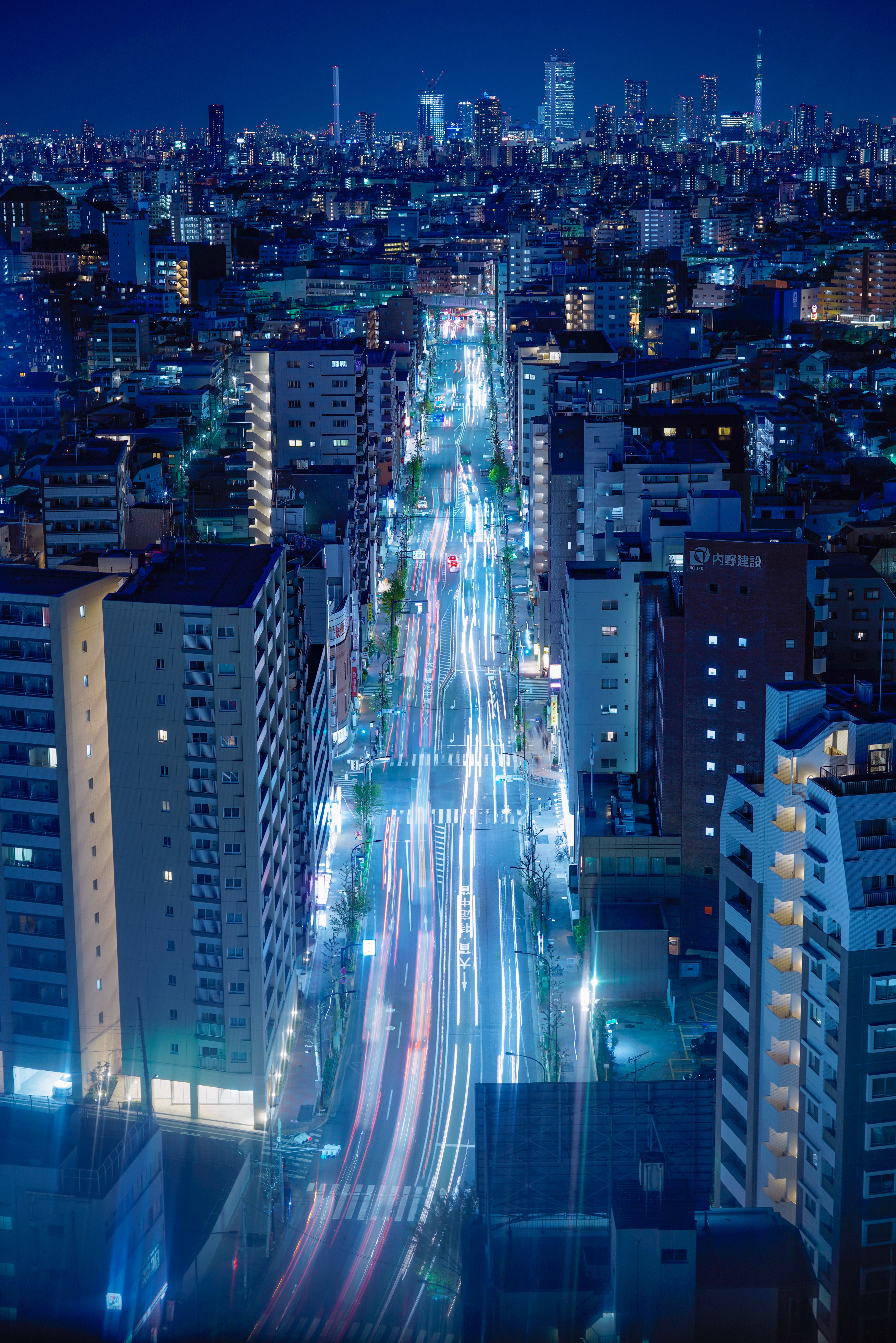 145282 Hintergrundbild herunterladen städte, übernachtung, stadt, die lichter, lichter, straße, der verkehr, bewegung, megapolis, megalopolis, street, tokio, tokyo - Bildschirmschoner und Bilder kostenlos