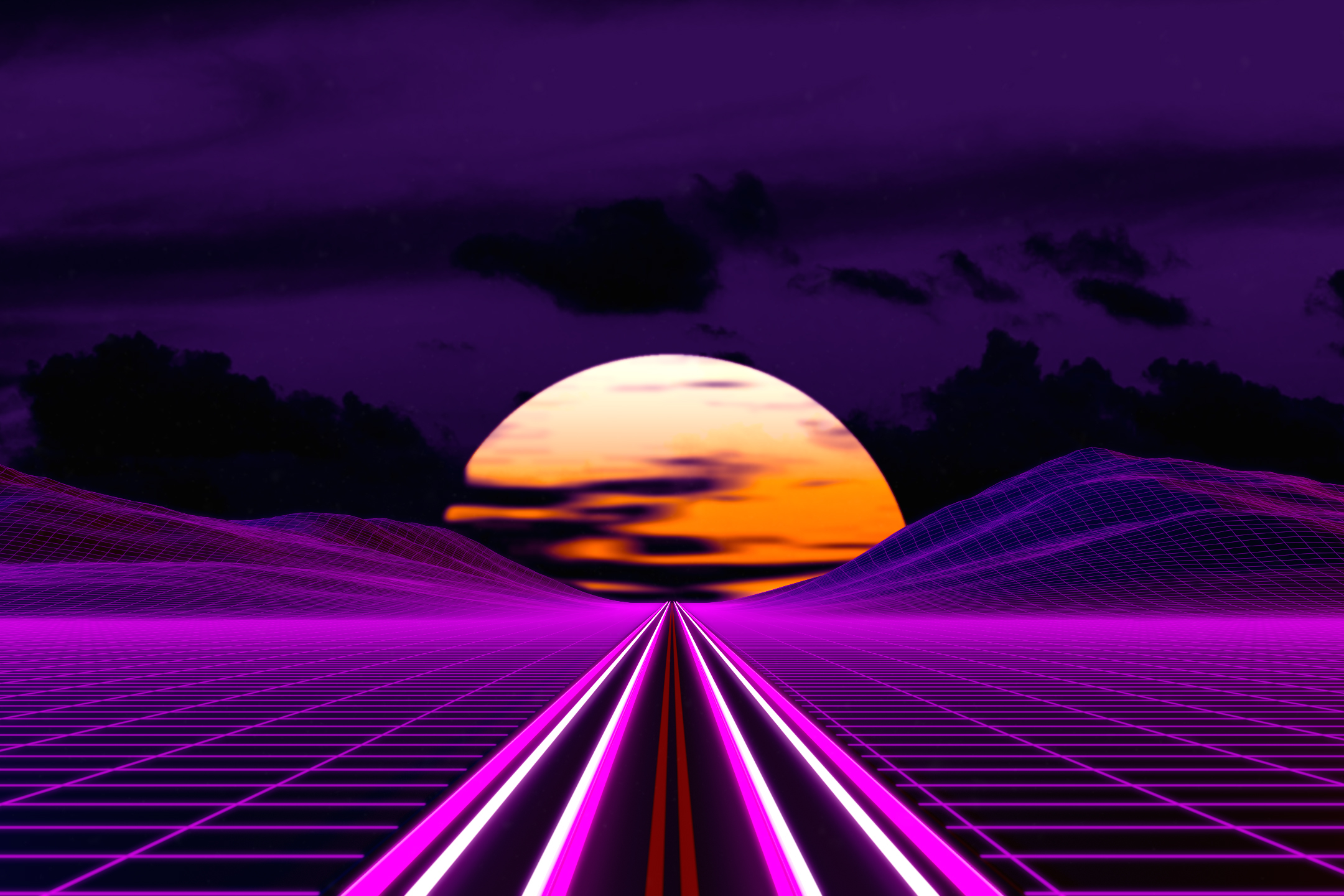 Retro car Sunset aesthetic Wallpapers