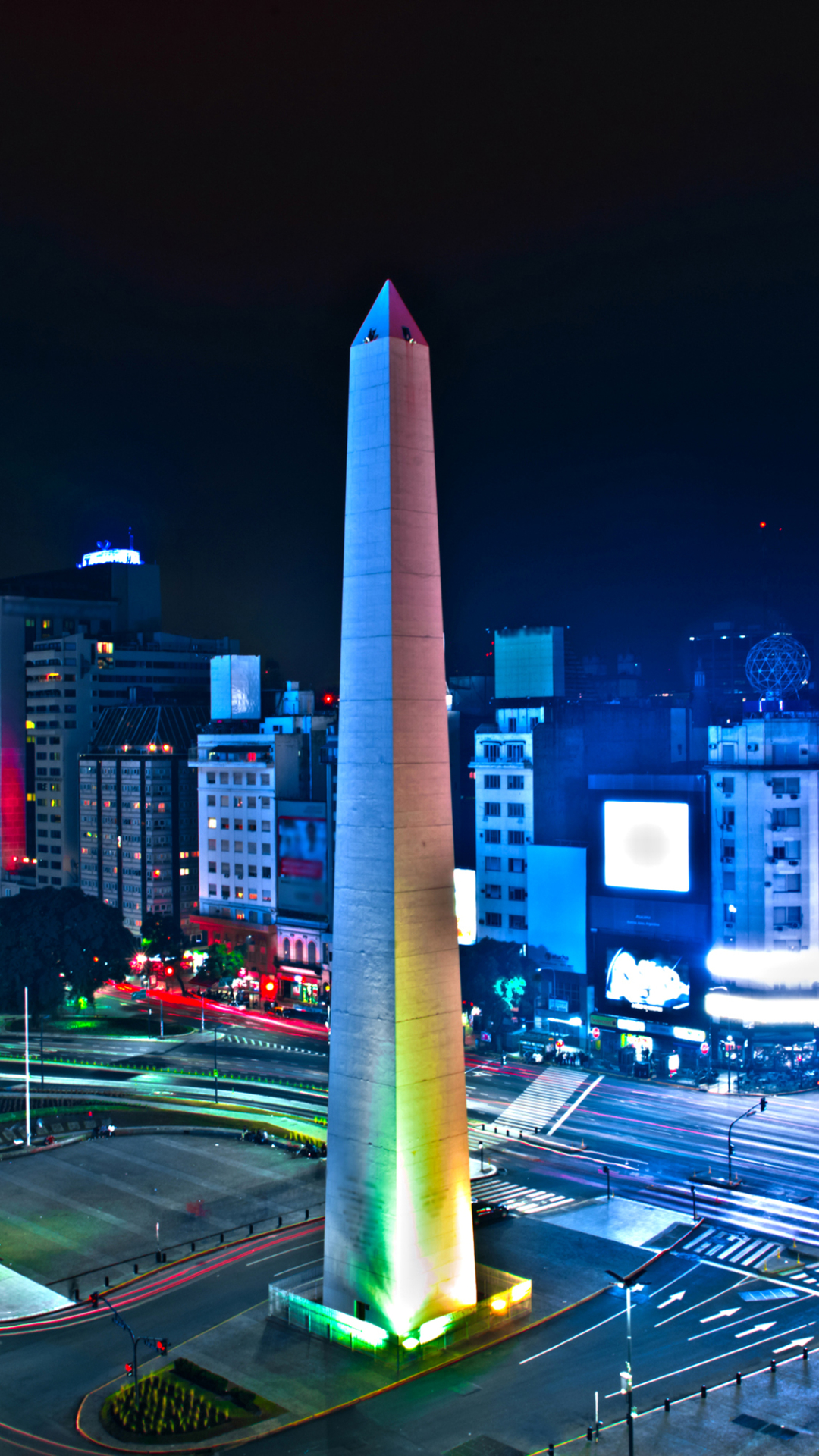 man made, buenos aires, road, time lapse, argentina, obelisk, building, night, cities