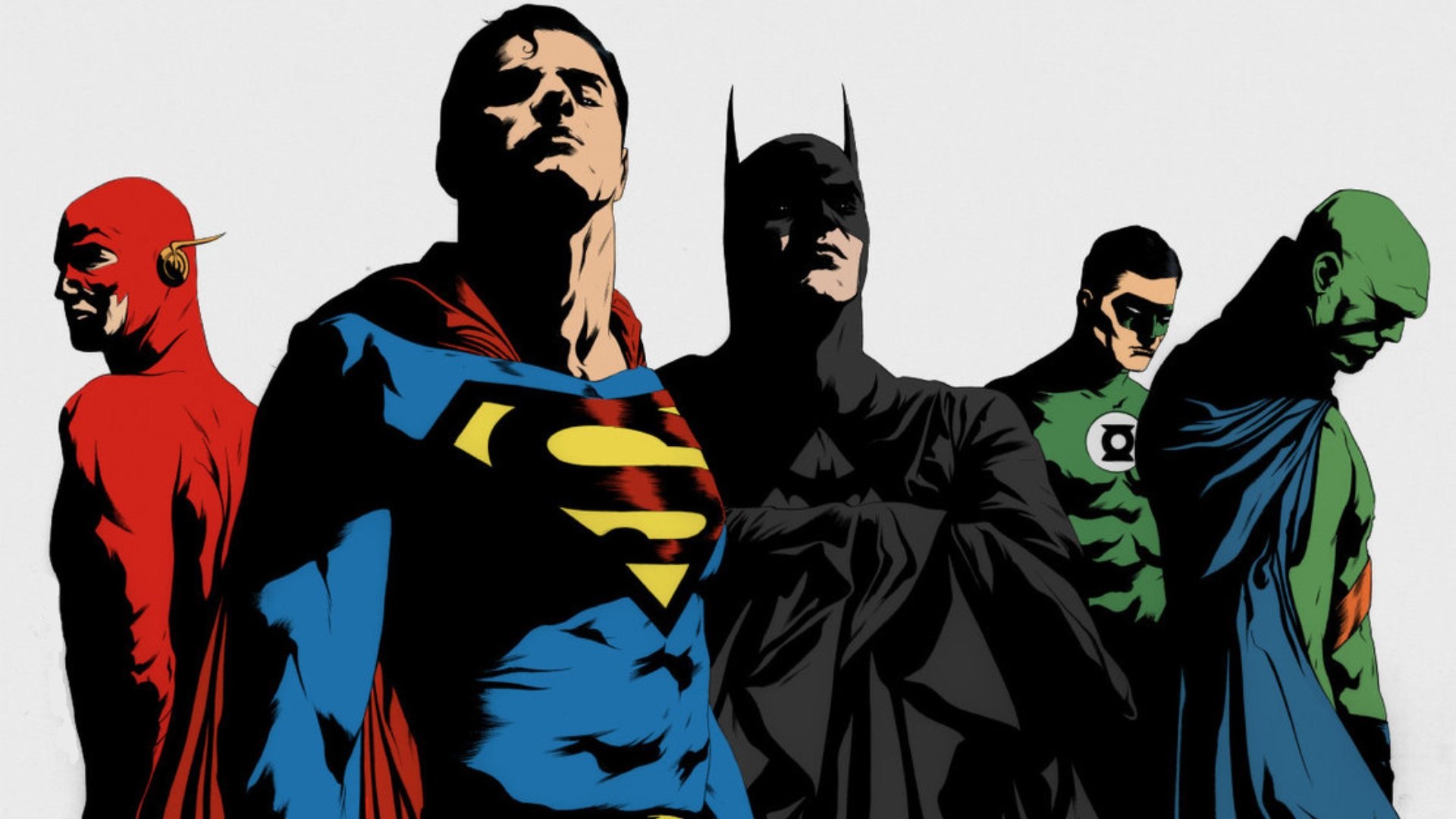 comics, justice league of america, batman, flash, green lantern, hal jordan, martian manhunter, superman, justice league 1080p