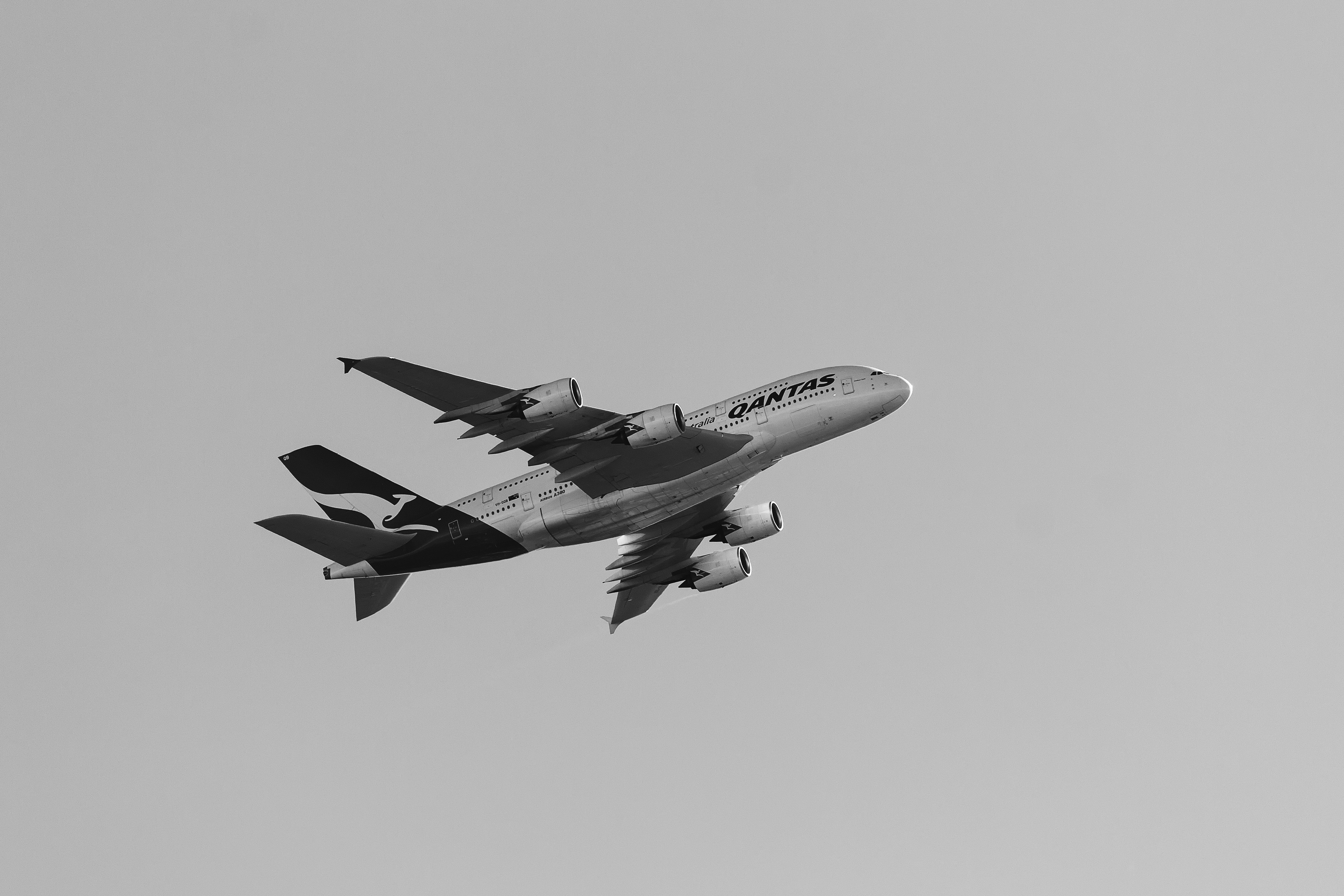 wallpapers airbus a380, airbus, vehicles, aircraft, black & white