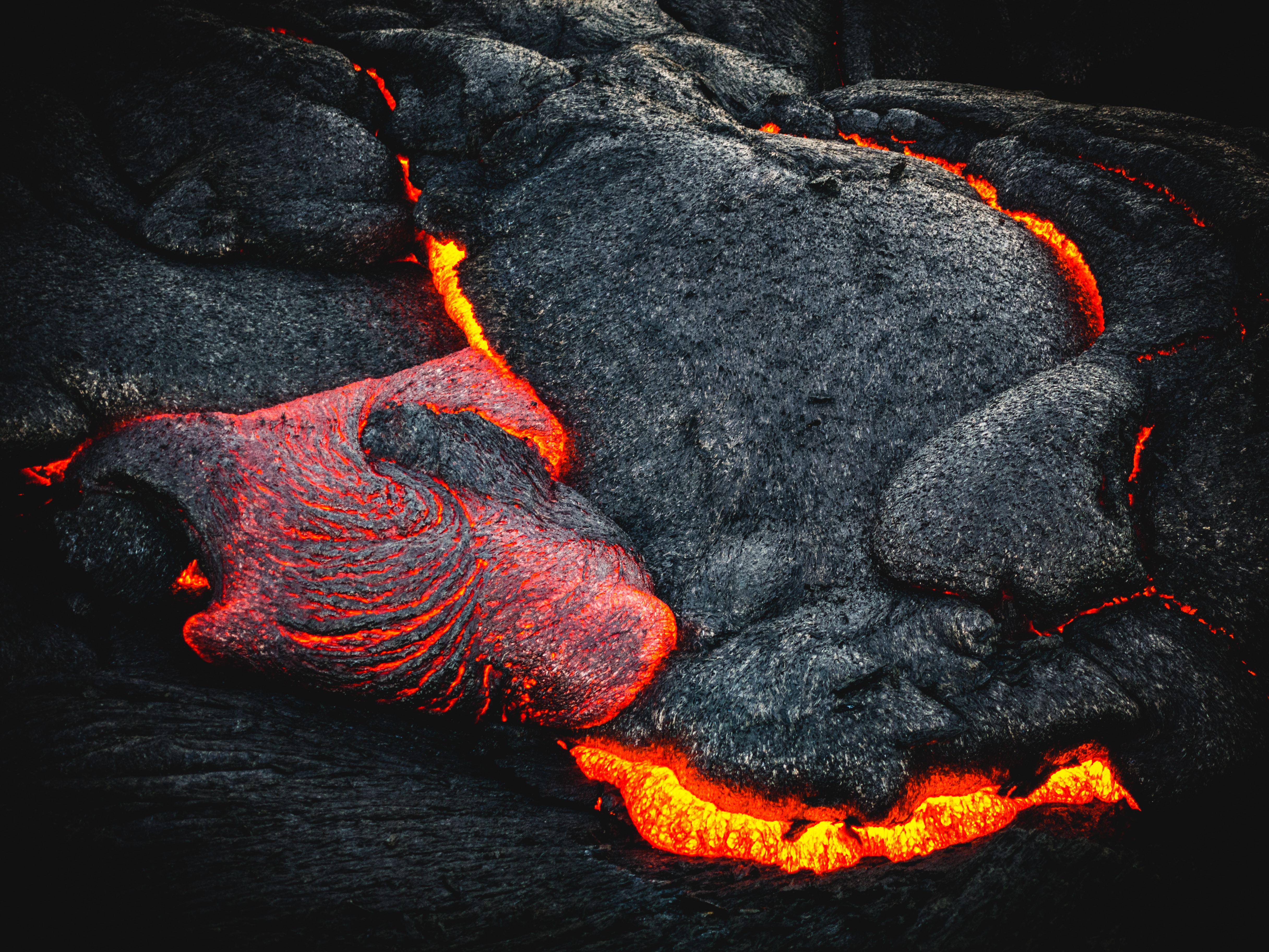 wallpapers lava, volcano, nature, surface, fiery