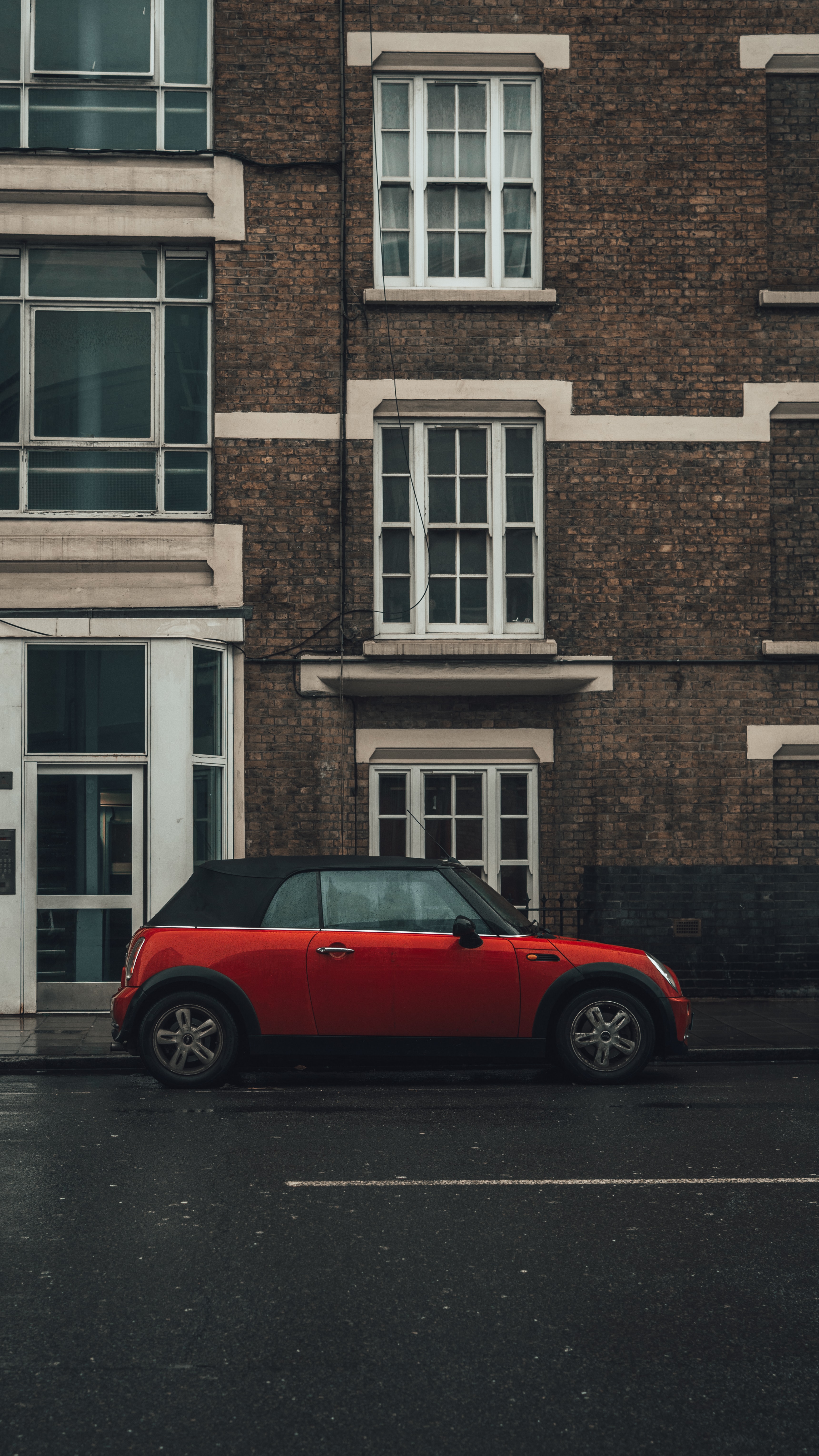 mini cooper, side view, cars, red, car, mini wallpaper for mobile