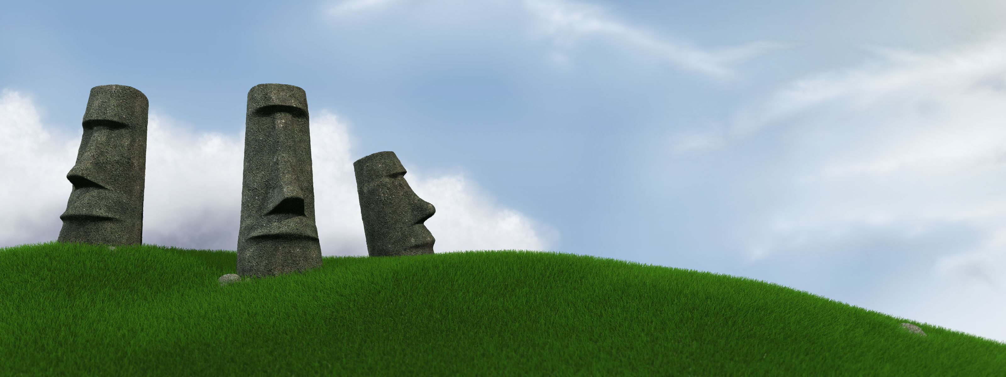 man made, moai, easter island