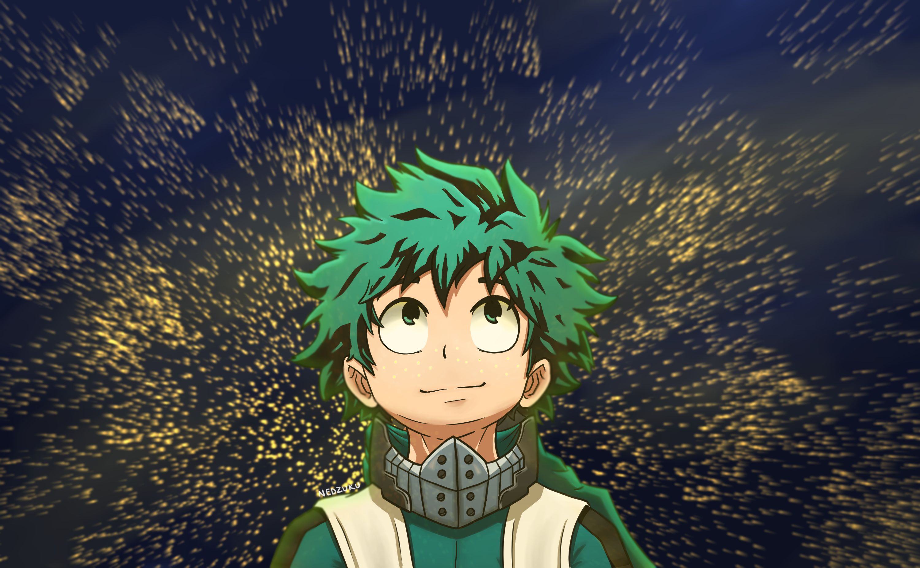 green hair, my hero academia, anime, izuku midoriya HD wallpaper
