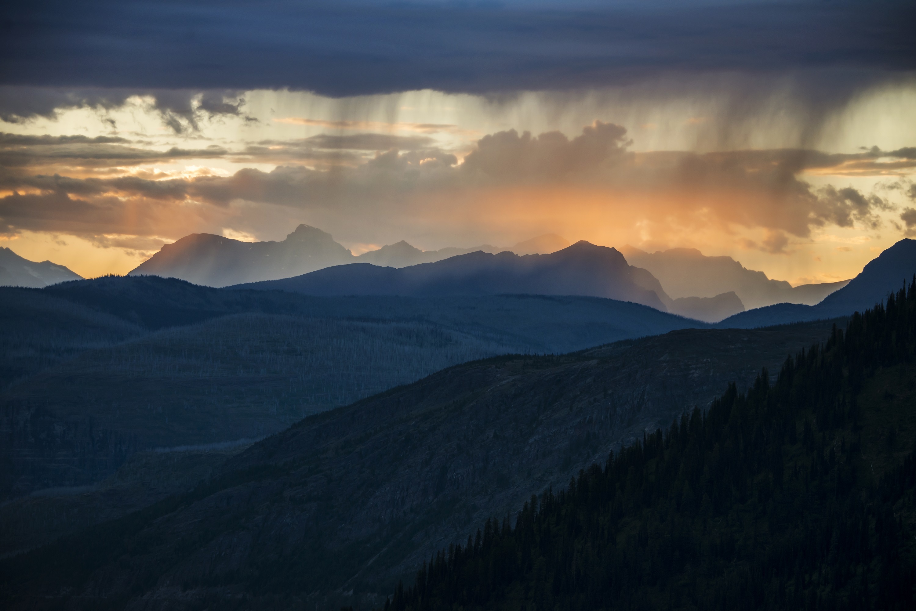 HD wallpaper sunset, glacier national park, earth, cloud, landscape, montana, mountain, scenic, usa, wilderness, national park