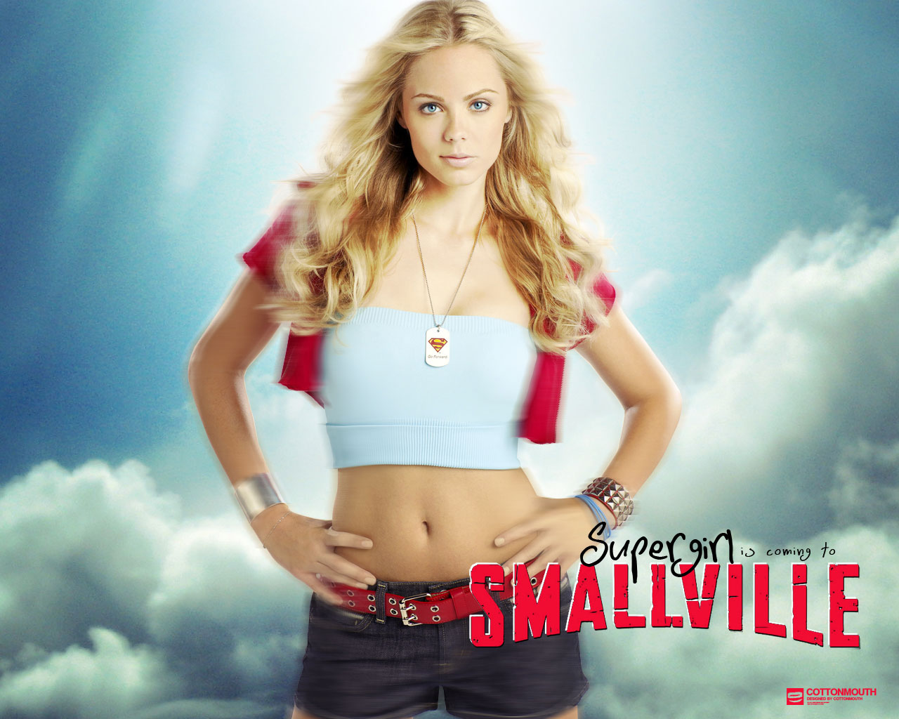 smallville, tv show, blonde, dc comics, kara zor el, necklace, supergirl HD wallpaper