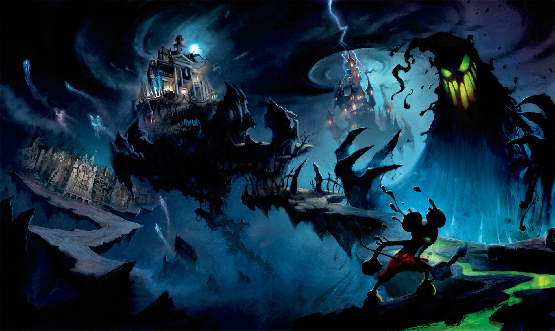 epic mickey, video game, mickey mouse